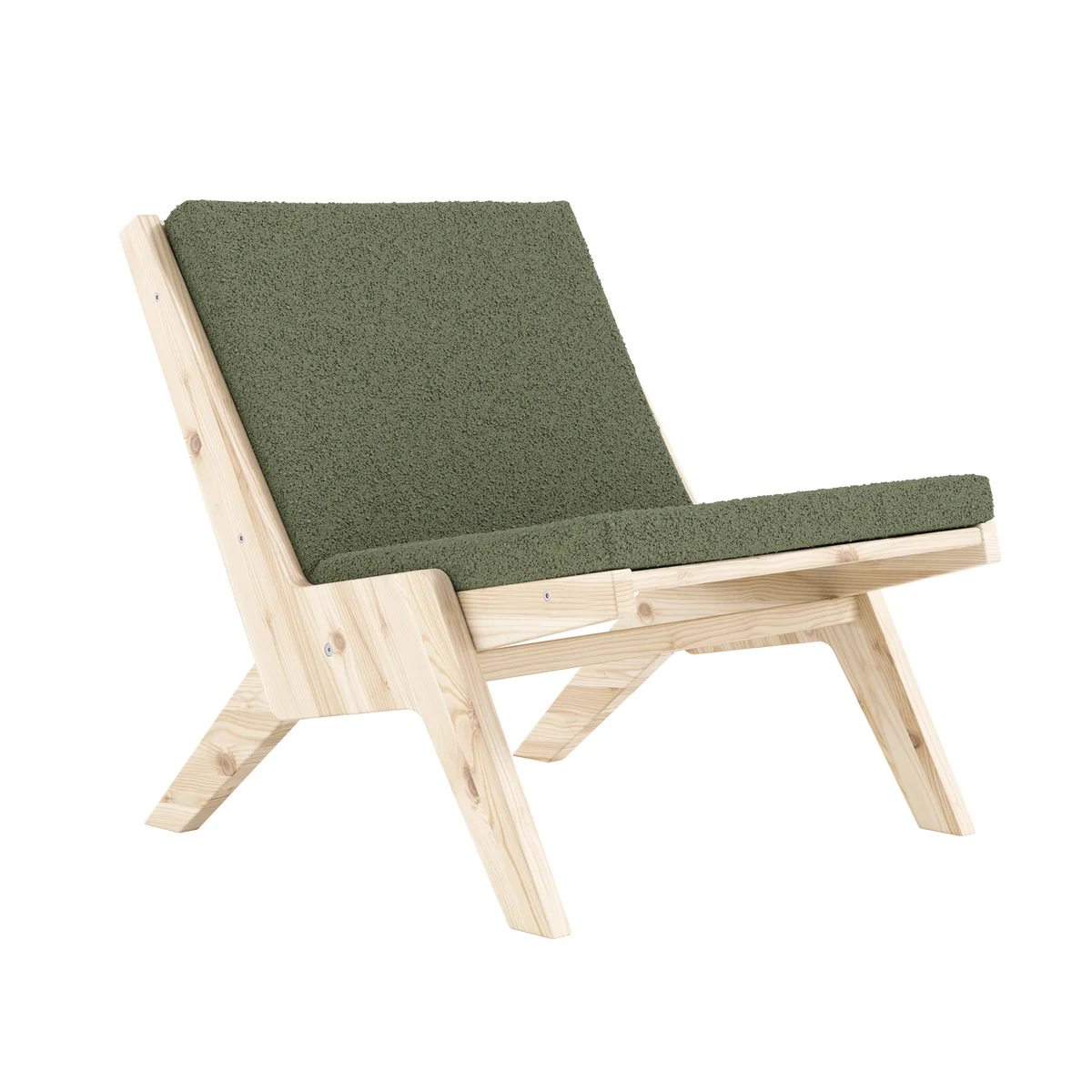 Karup - Sway Lounge Chair avec coussin d'assise, pin naturel / evergreen Karup - Sway Lounge Chair avec coussin d'assise, pin naturel / evergreen