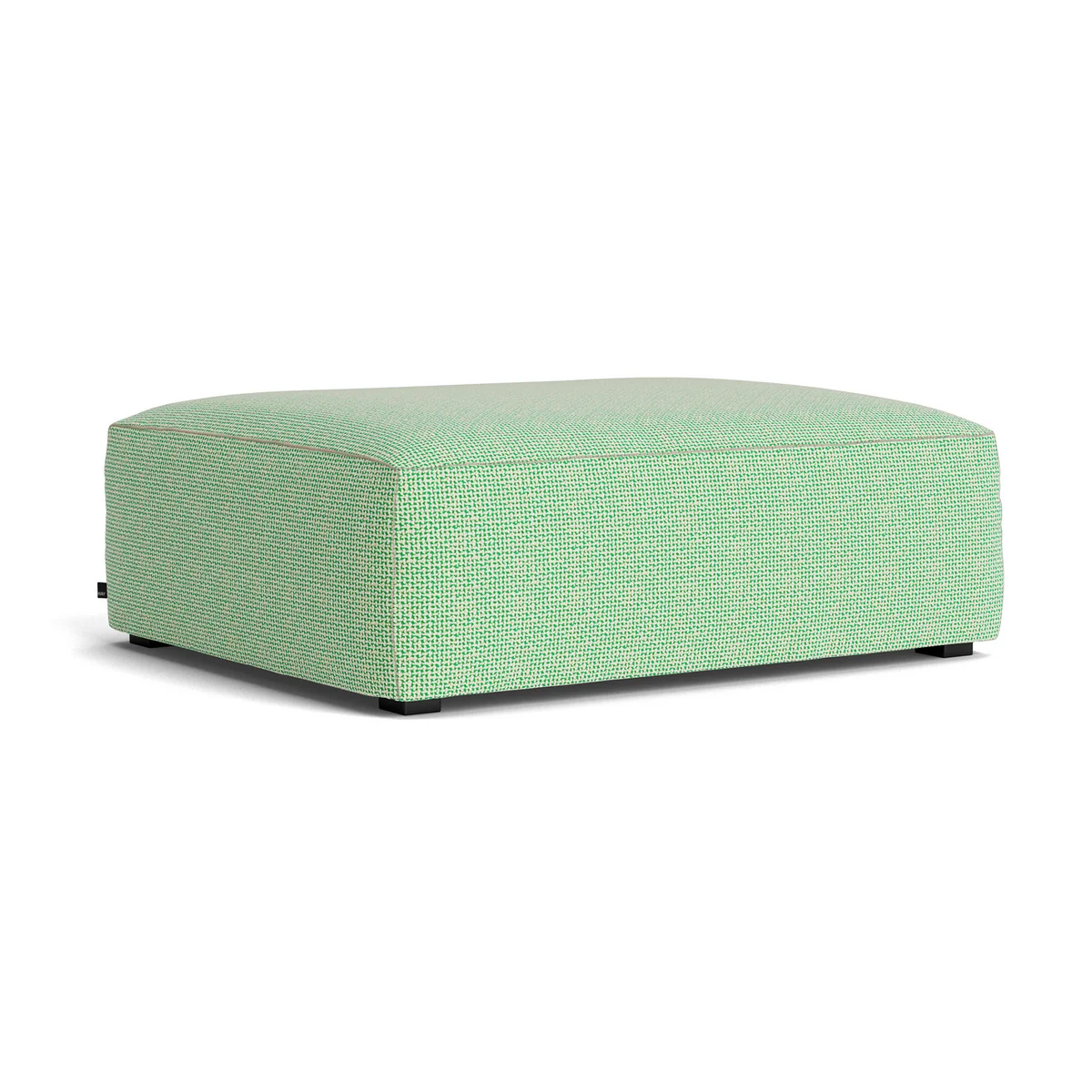 HAY - Mags Soft Ottoman S02 (S), vert et blanc (Tartaglia 989) / Coutures : beige