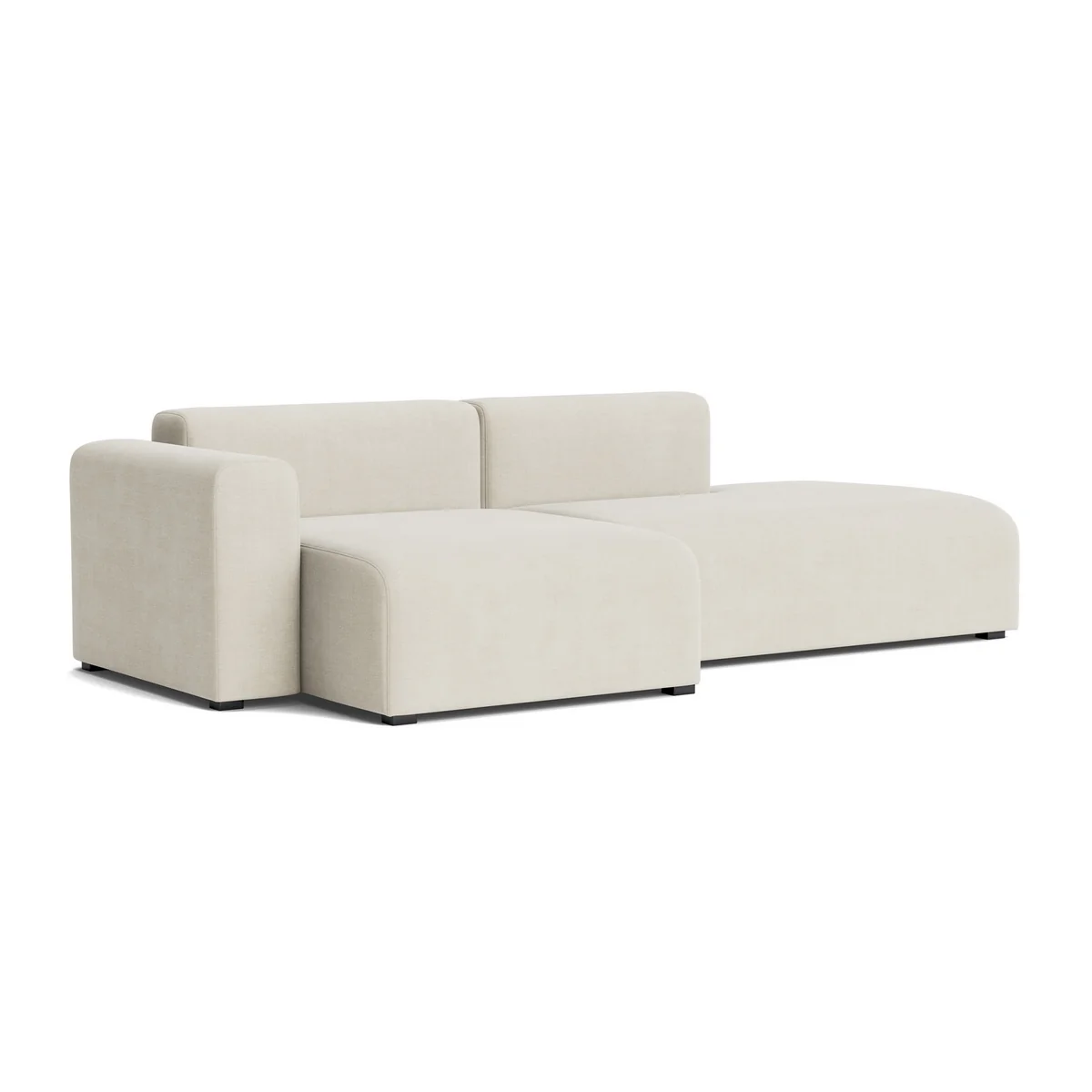 HAY - Mags Canapé 2,5 places avec accoudoir bas à gauche, combinaison 3, crème ( Linara 440) (patins en feutre) HAY - Mags Canapé 2,5 places avec accoudoir bas à gauche, combinaison 3, crème ( Linara 440) (patins en feutre)
