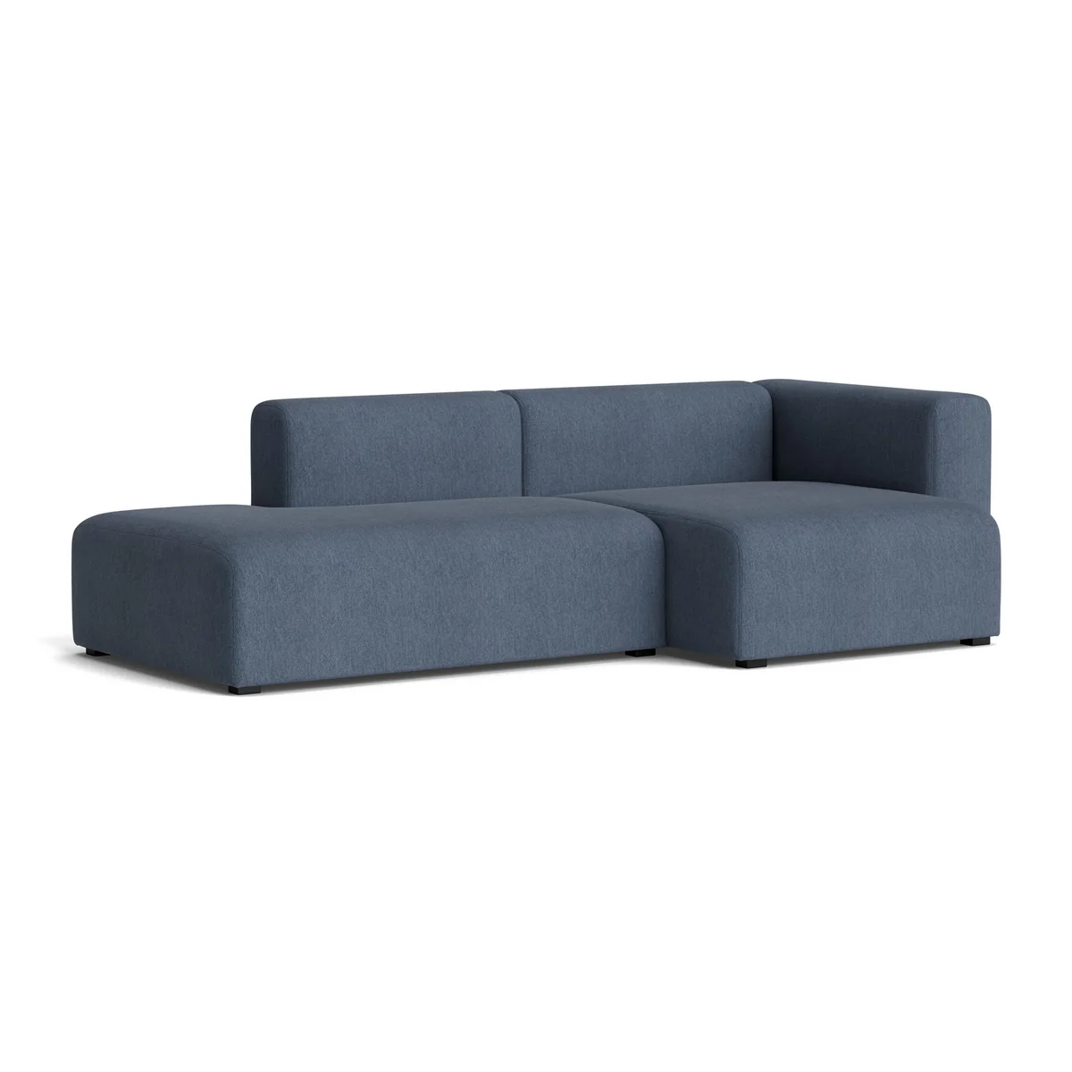 HAY - Mags Sofa 2,5 places, combinaison 3, accoudoir à droite / blue grey ( Turf ) (patins en feutre)