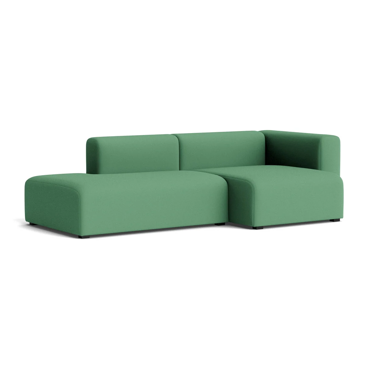 HAY - Mags Sofa 2,5 places, combinaison 3, accoudoir à droite / vert ( Steelcut 3 932) (patins en feutre)