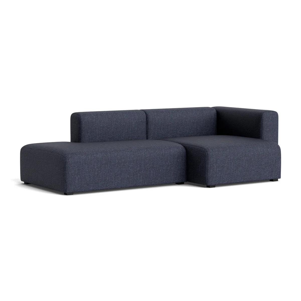 HAY - Mags Sofa 2,5 places, combinaison 3, accoudoir à droite / gris foncé ( Overlap 03) (patins en feutre)