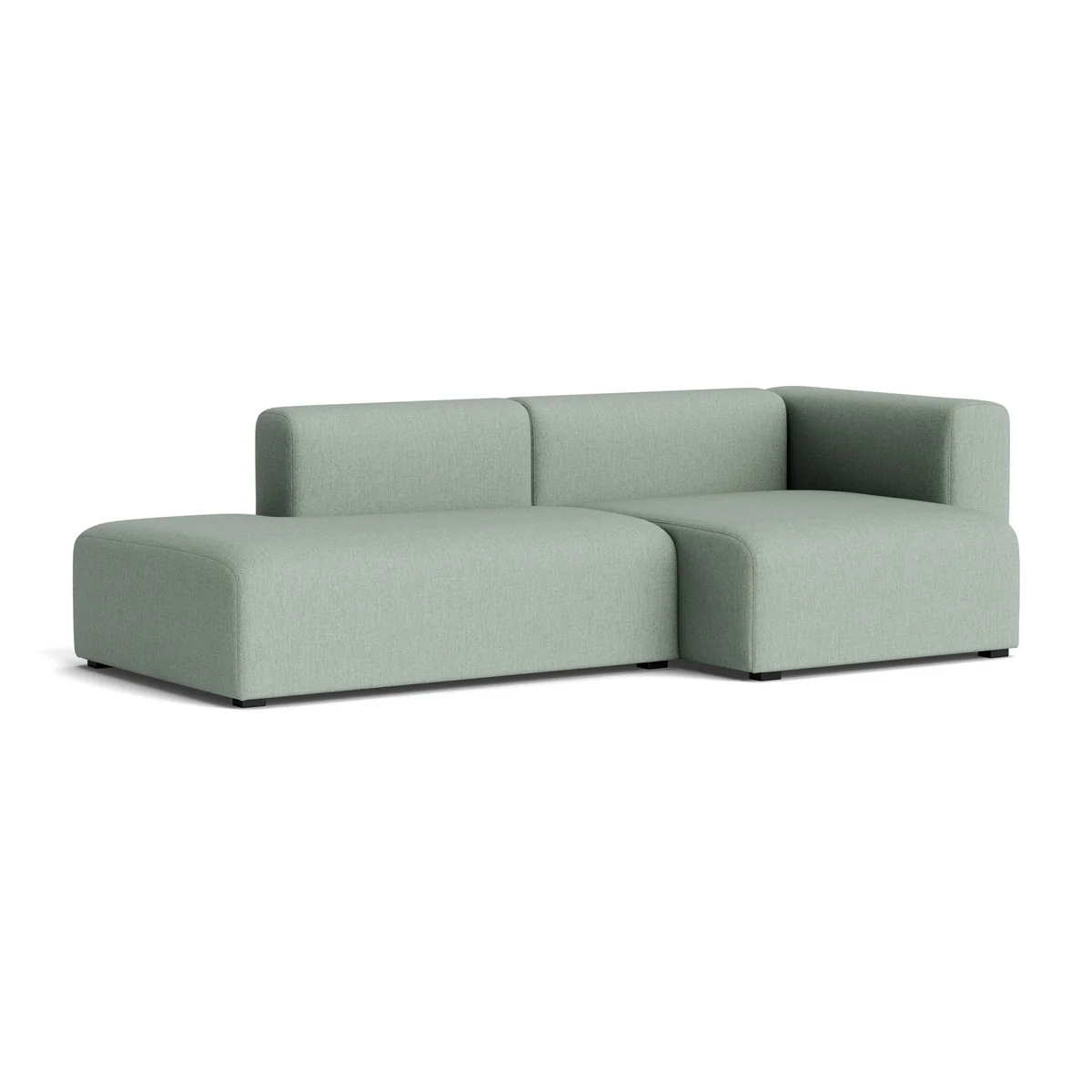 HAY - Mags Sofa 2,5 places, combinaison 3, accoudoir à droite / vert clair ( Metaphor 023) (patins en feutre)