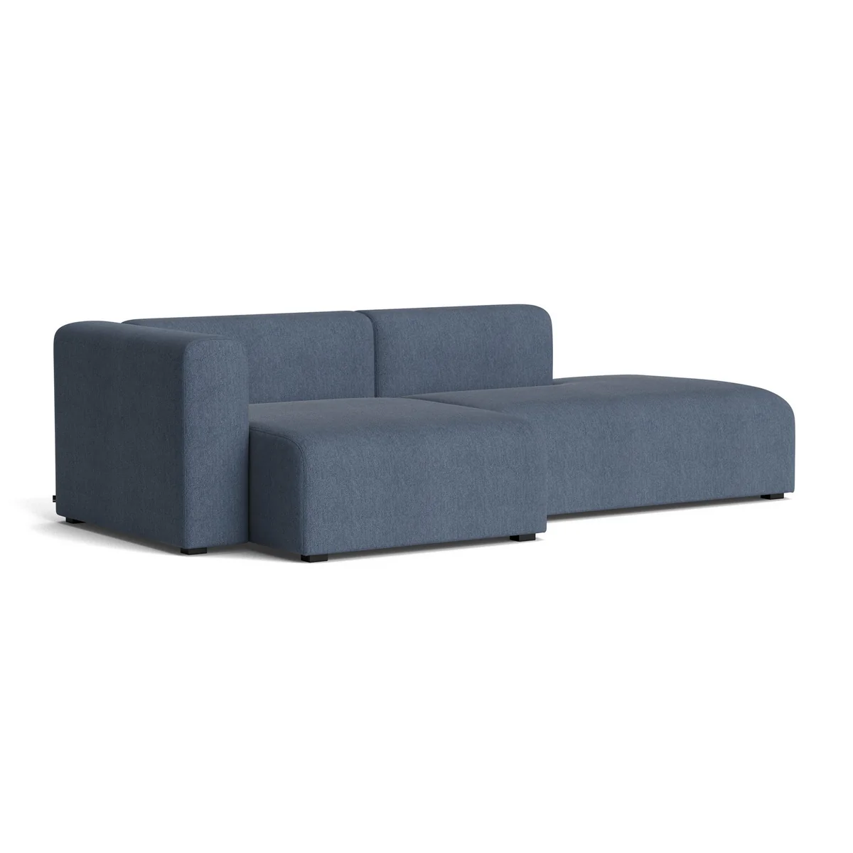HAY - Mags Sofa 2,5 places, combinaison 3, accoudoir à gauche / blue grey ( Turf ) (patins en feutre)