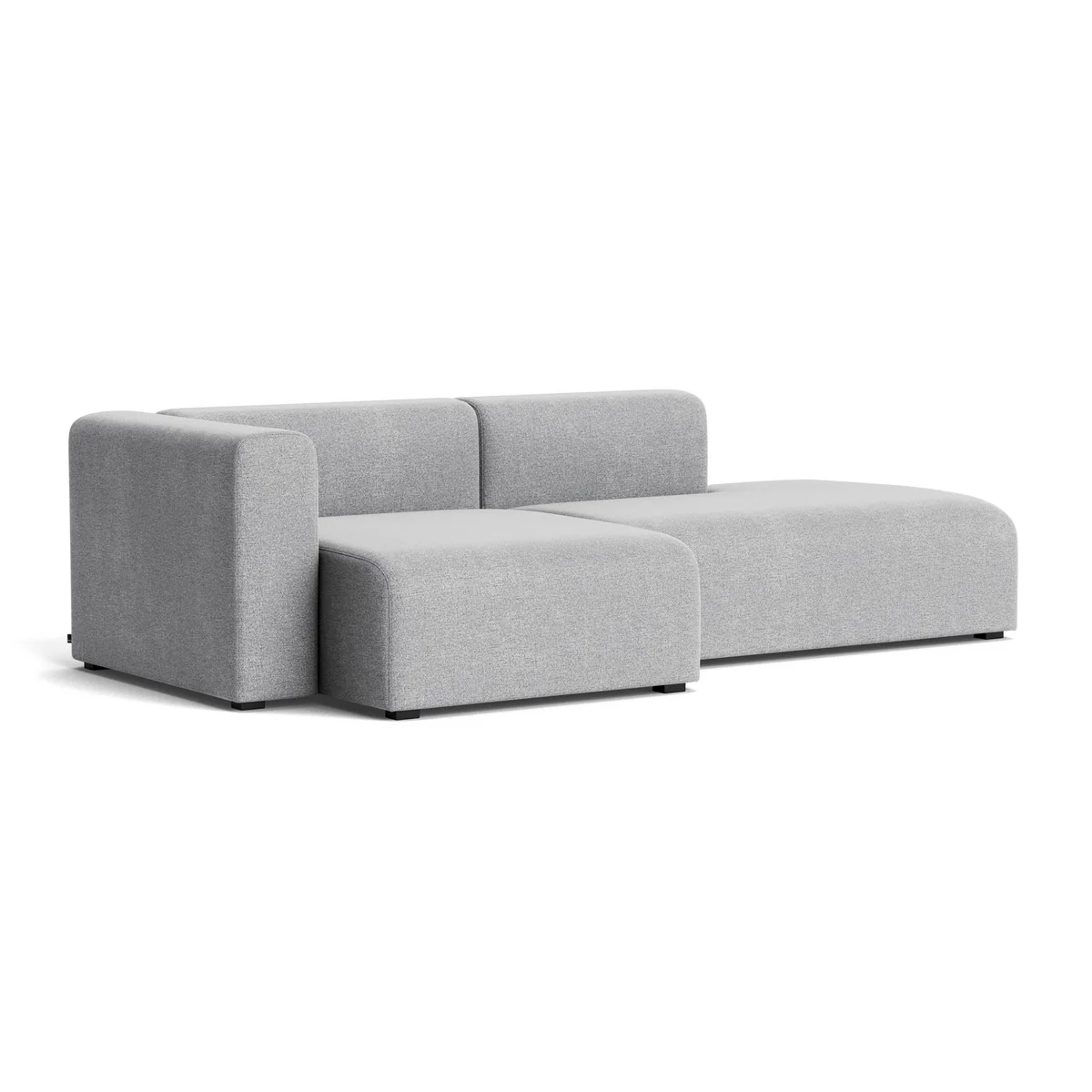 HAY - Mags Sofa 2,5 places, combinaison 3, accoudoir à gauche / gris clair ( Hallingdal 130) (patins en feutre)