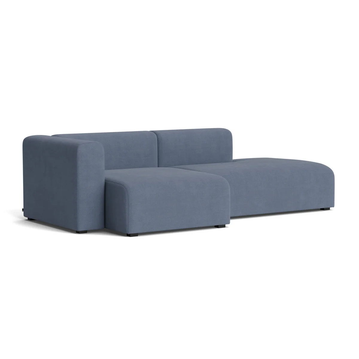 HAY - Mags Sofa 2,5 places, combinaison 3, accoudoir à gauche / bleu ( Linara 198) (patins en feutre)