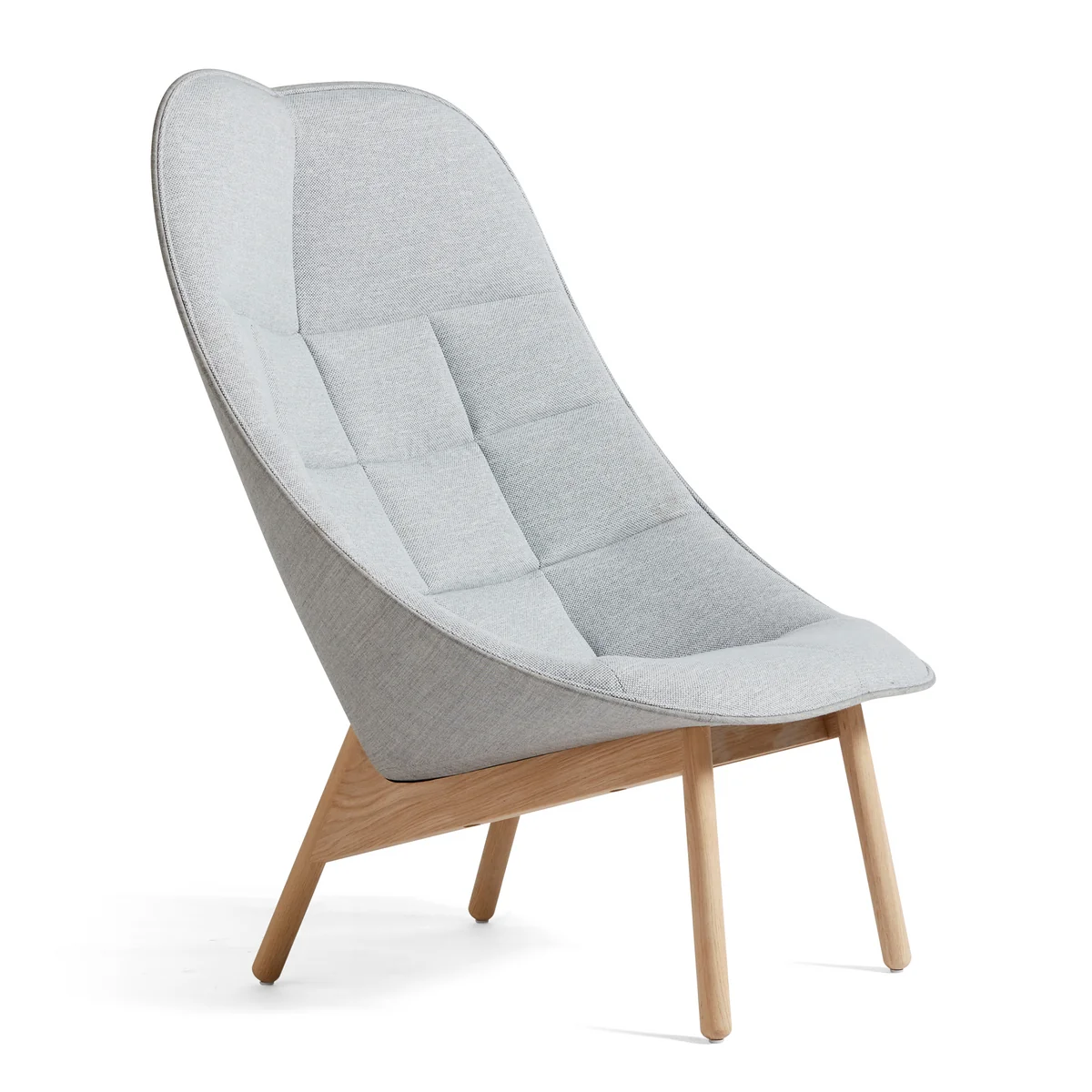 HAY - Uchiwa Fauteuil Quilted, chêne / assise grise (Mode 002) / dossier gris (Remix 123) HAY - Uchiwa Fauteuil Quilted, chêne / assise grise (Mode 002) / dossier gris (Remix 123)