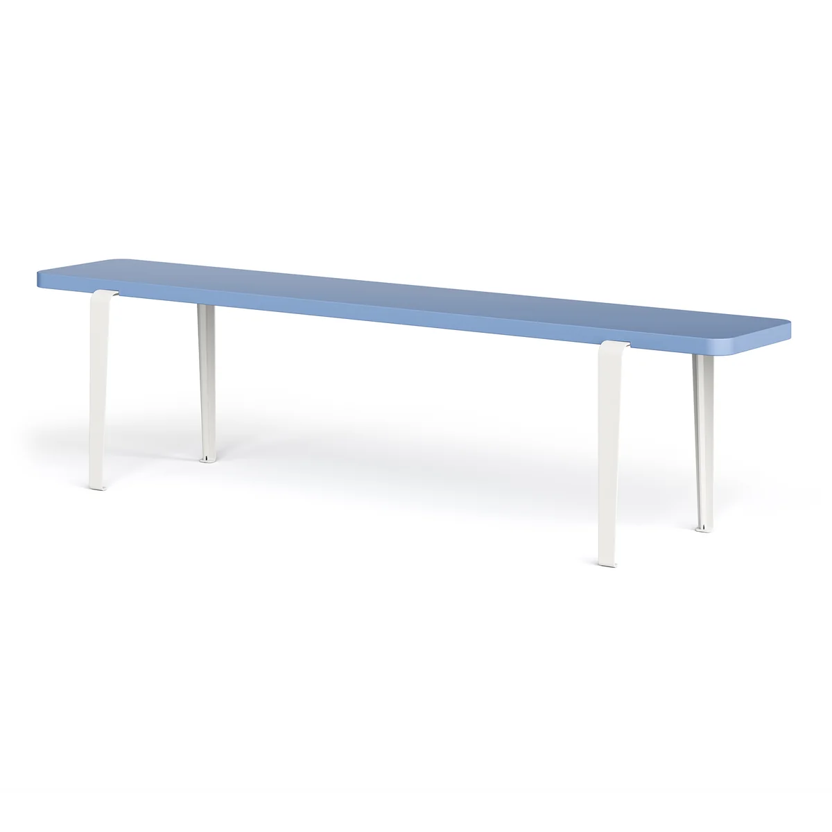 TipToe - LOU Banc, 170 x 30 cm, hêtre bleu tourterelle (RAL 5014) / cream white