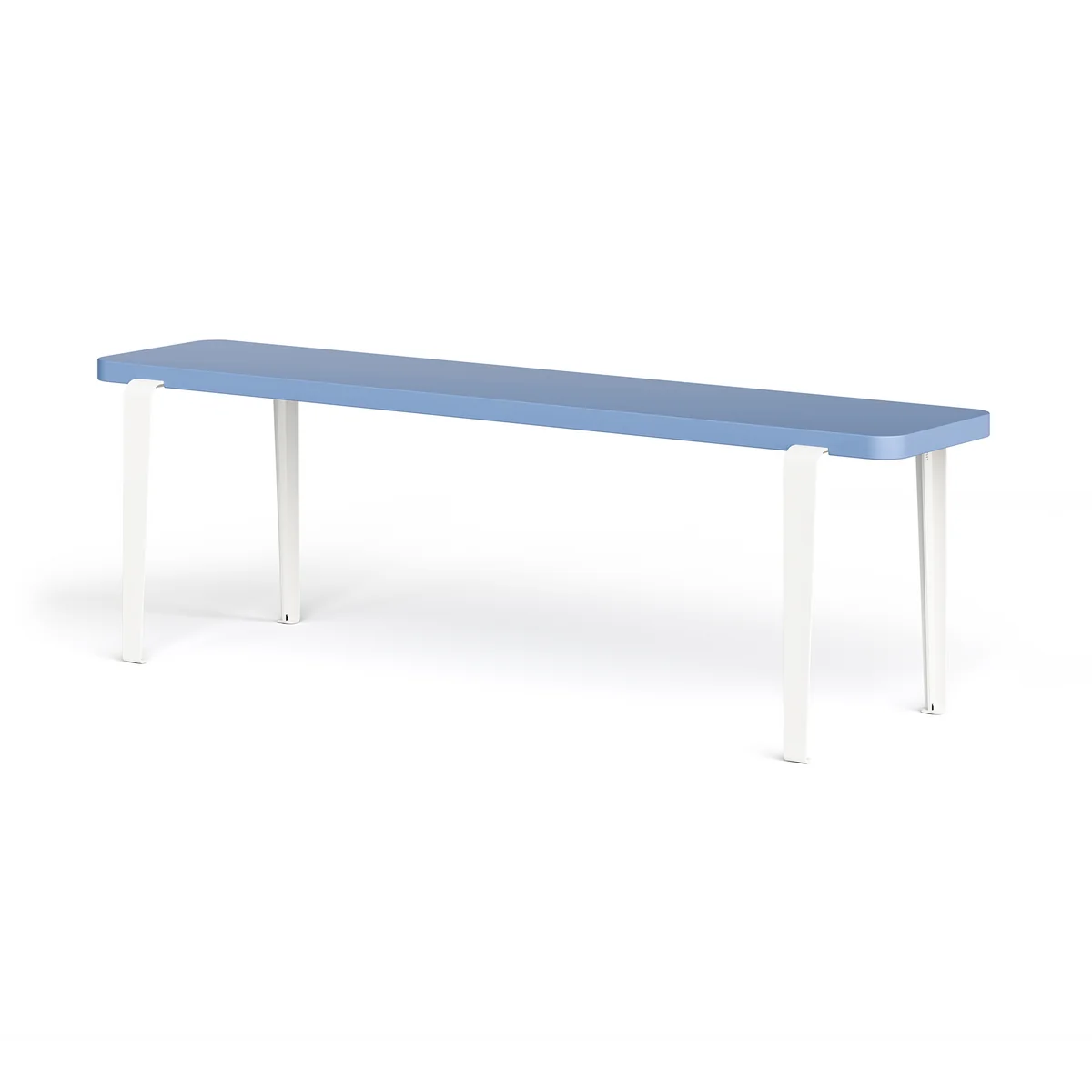 TipToe - LOU Banc, 140 x 30 cm, hêtre bleu tourterelle (RAL 5014) / cream white