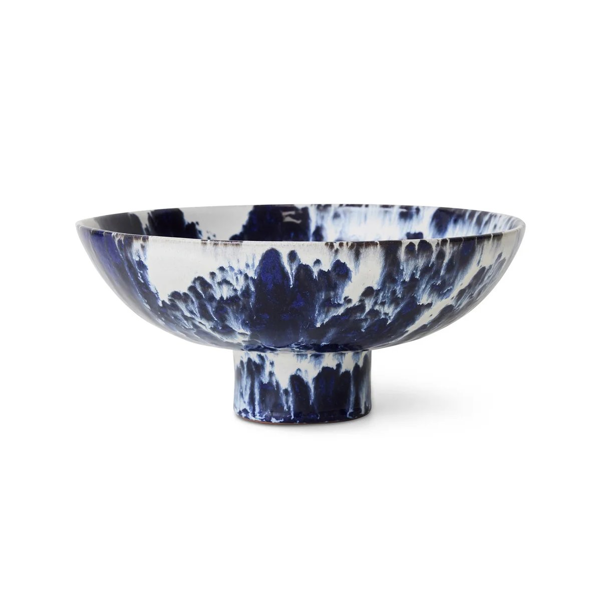 HKliving - Plat de service avec pied, Ø 26 cm, indigo HKliving - Plat de service avec pied, Ø 26 cm, indigo