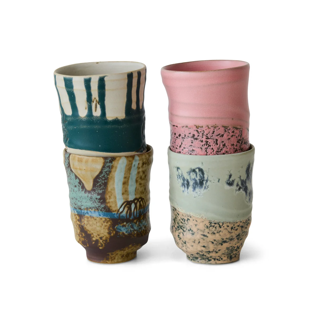 HKliving - Artist Tasse à café, 250 ml, multicolore (set de 4) HKliving - Artist Tasse à café, 250 ml, multicolore (set de 4)