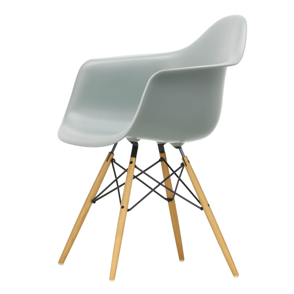 Vitra - Eames Plastic Armchair DAW RE, frêne couleur miel / gris clair (patins en feutre basic dark) Vitra - Eames Plastic Armchair DAW RE, frêne couleur miel / gris clair (patins en feutre basic dark)
