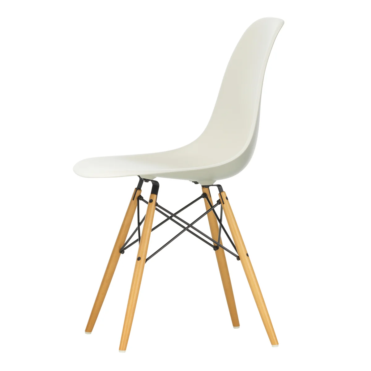 Vitra - Eames Plastic Side Chair DSW RE, érable jaunâtre / galet (patins en feutre noir) Vitra - Eames Plastic Side Chair DSW RE, érable jaunâtre / galet (patins en feutre noir)