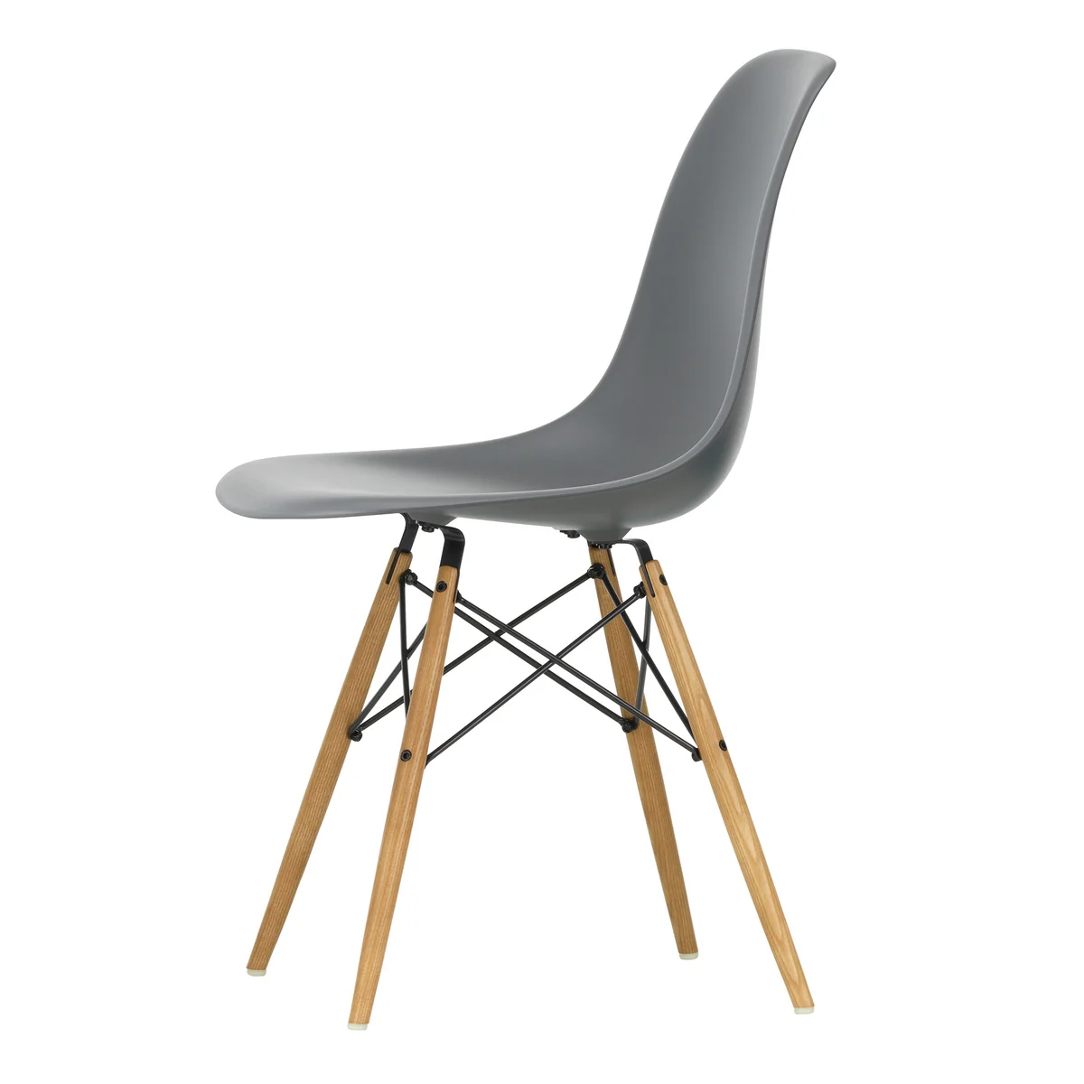 Vitra - Eames Plastic Side Chair DSW RE, frêne couleur miel / gris granit (patins en feutre basic dark) Vitra - Eames Plastic Side Chair DSW RE, frêne couleur miel / gris granit (patins en feutre basic dark)