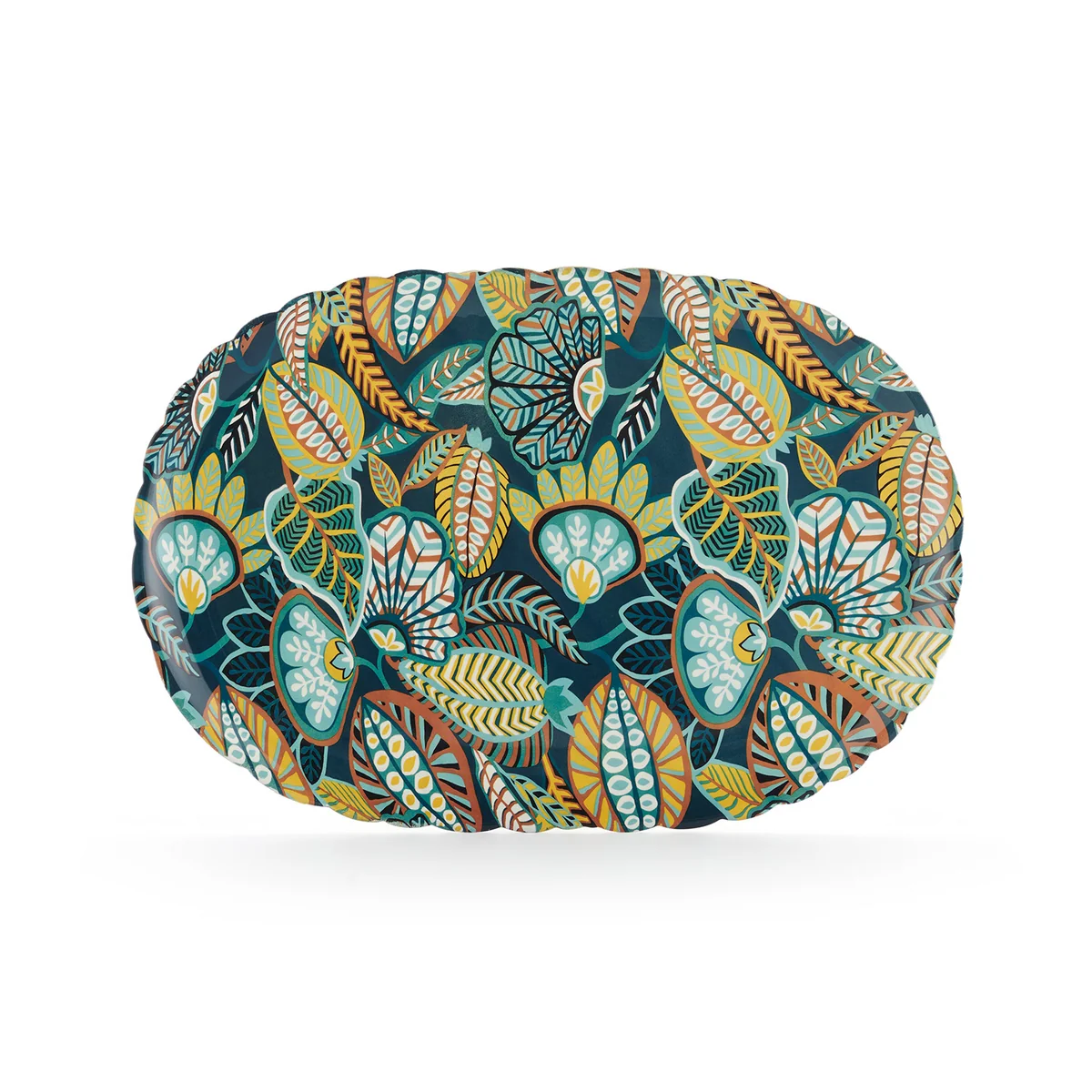 Kartell - X Liberty Jellies Family Plateau, ocre d'encre / vert ( Harvest Time Graphic Impression )