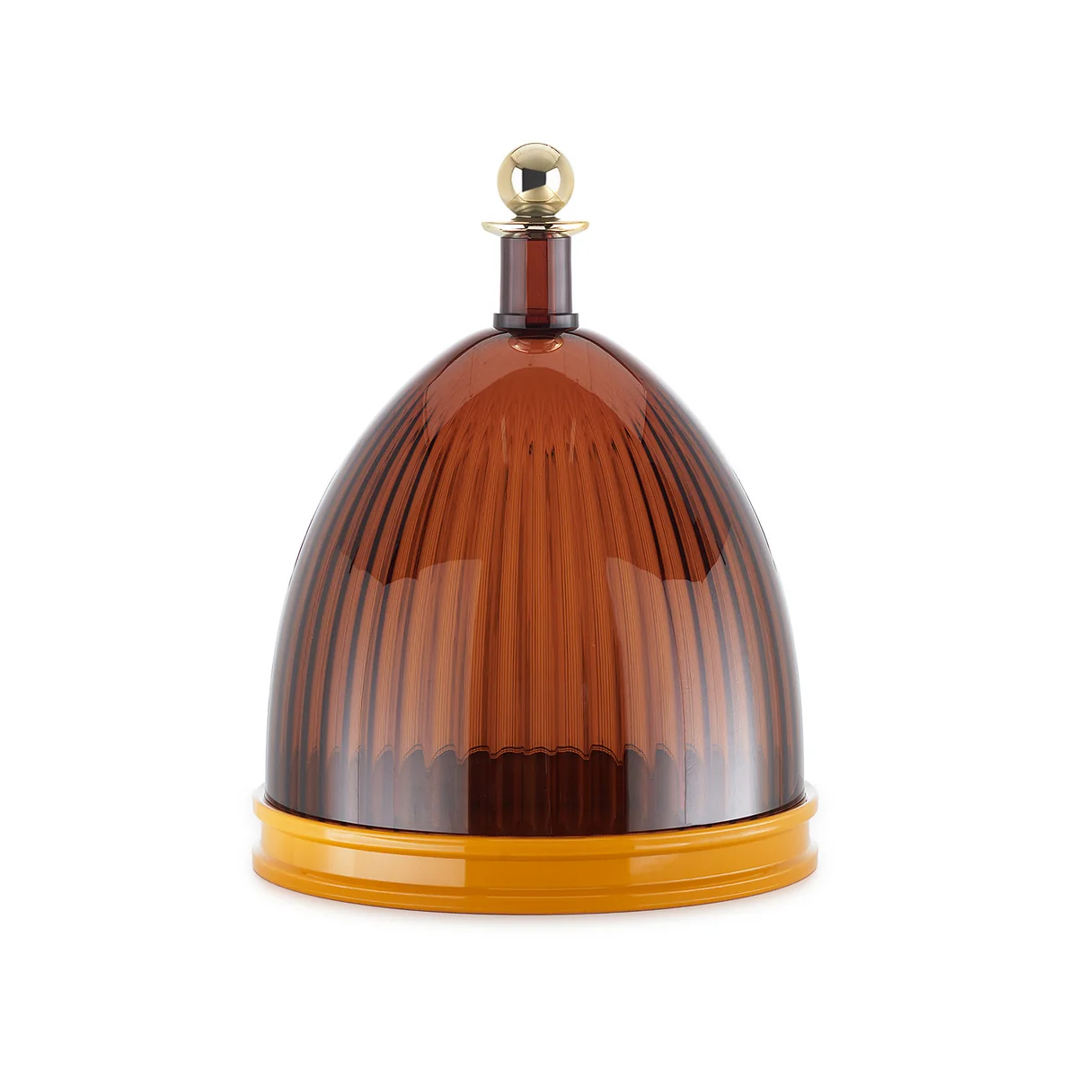 Kartell - La Coupole Plateau avec cloche, cola / jaune moutarde