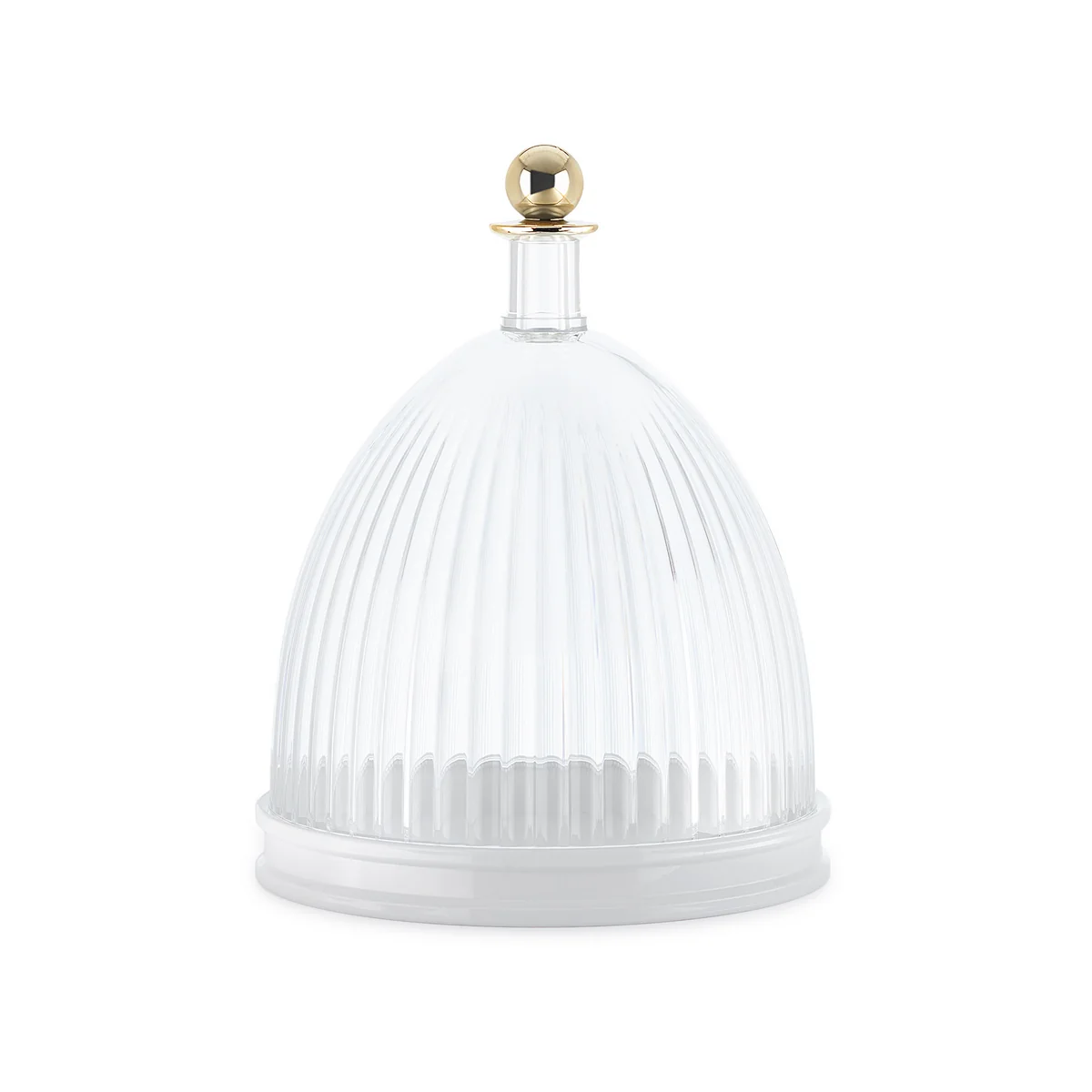 Kartell - La Coupole Plateau avec cloche, transparent / blanc