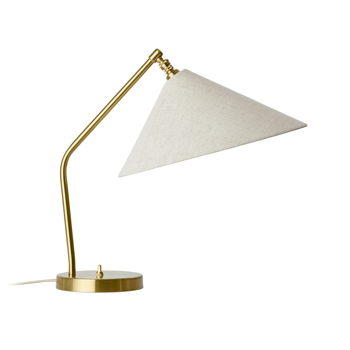 GUBI - Gräshoppa Lampe de table, laiton brillant / canvas GUBI - Gräshoppa Lampe de table, laiton brillant / canvas