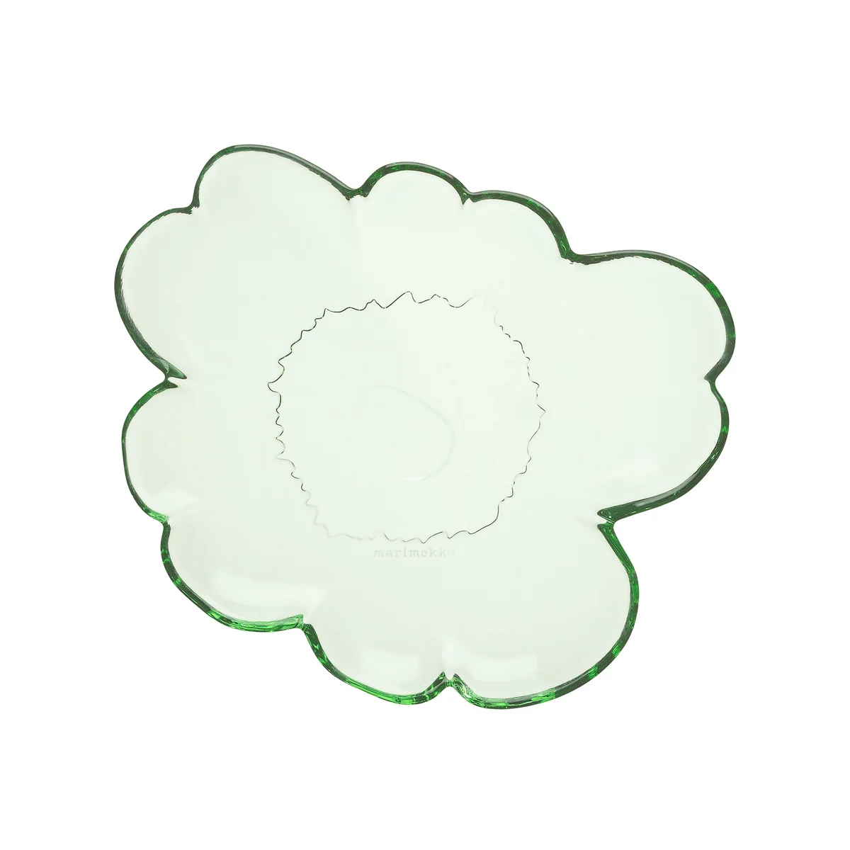 Marimekko - Unikko assiette en verre, 20 cm, vert Marimekko - Unikko assiette en verre, 20 cm, vert