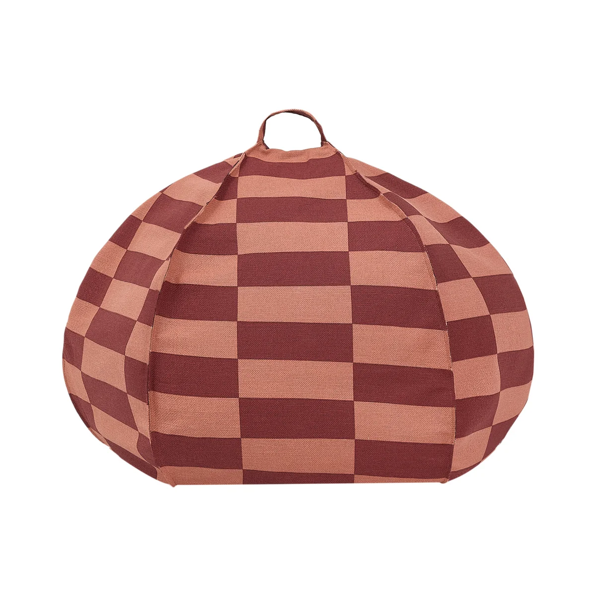 Nobodinoz - Vibes pouf rond, Ø 70 x H 30 cm, maroon tiles