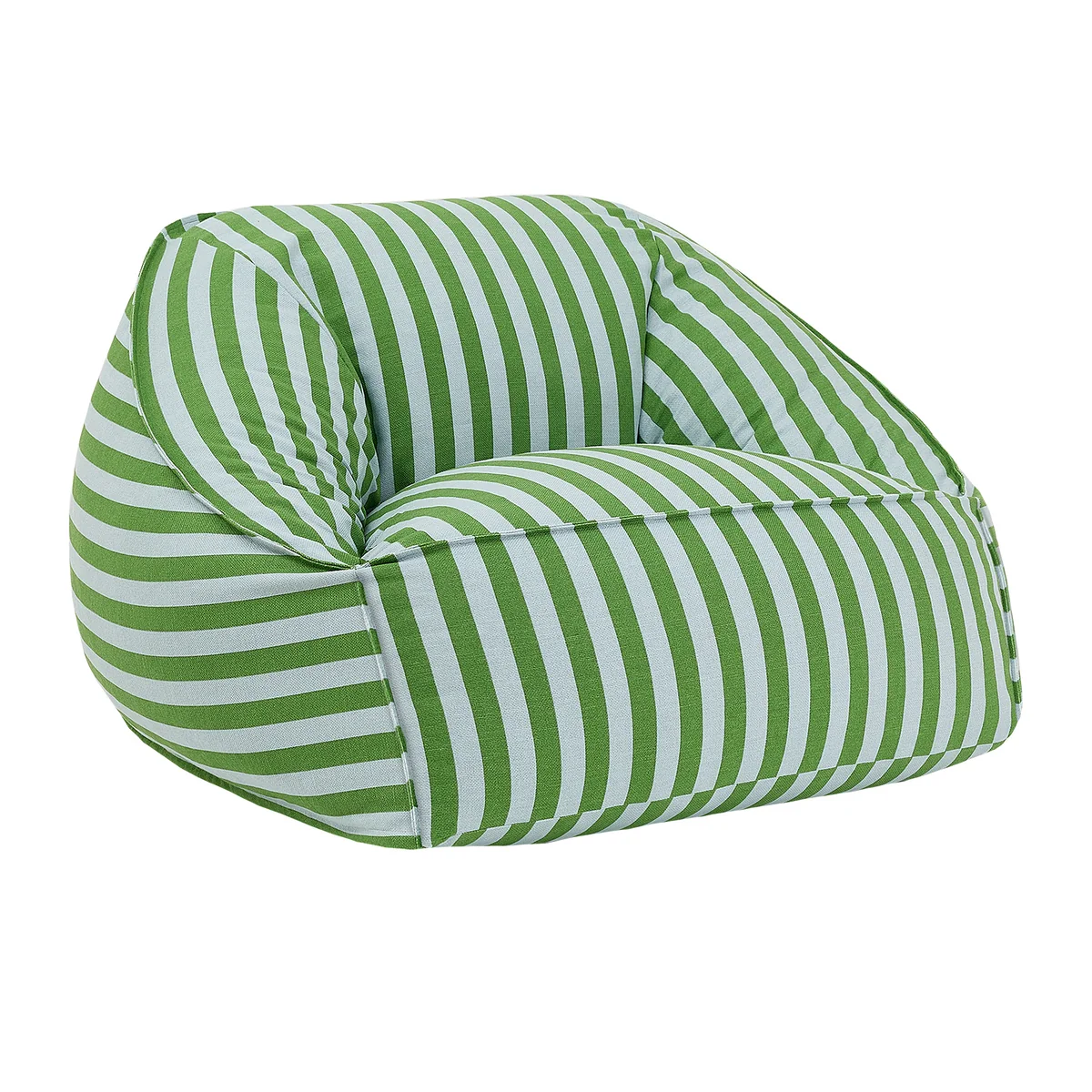 Nobodinoz - Ziggy Fauteuil-sac (pour adultes), green blue stripes