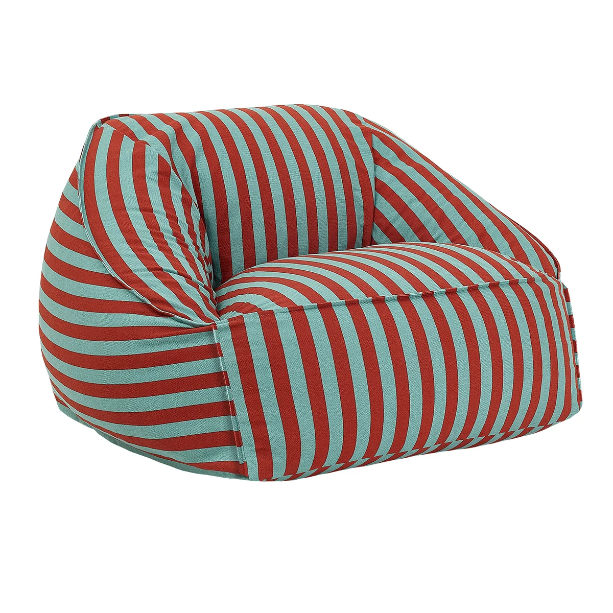 Nobodinoz - Ziggy Fauteuil-sac (pour adultes), red teal green stripes Nobodinoz - Ziggy Fauteuil-sac (pour adultes), red teal green stripes