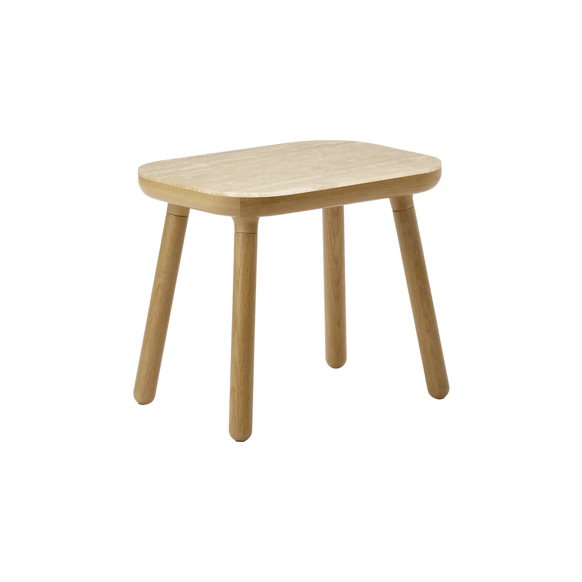 UMAGE - Paff Table d'appoint, haute, chêne / travertin UMAGE - Paff Table d'appoint, haute, chêne / travertin