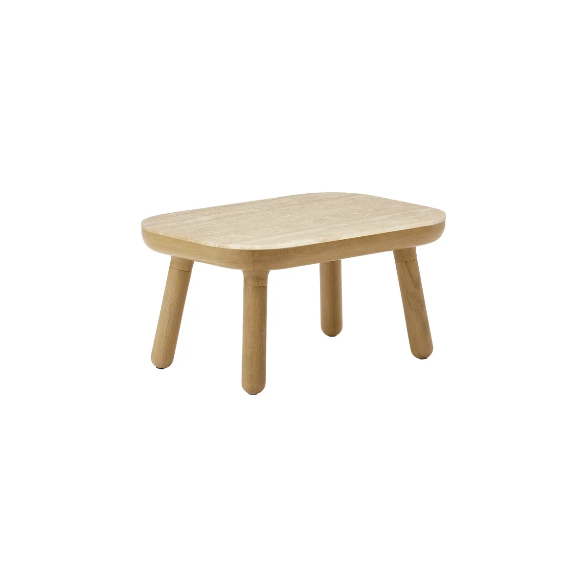 UMAGE - Paff Table d'appoint, basse, chêne / travertin