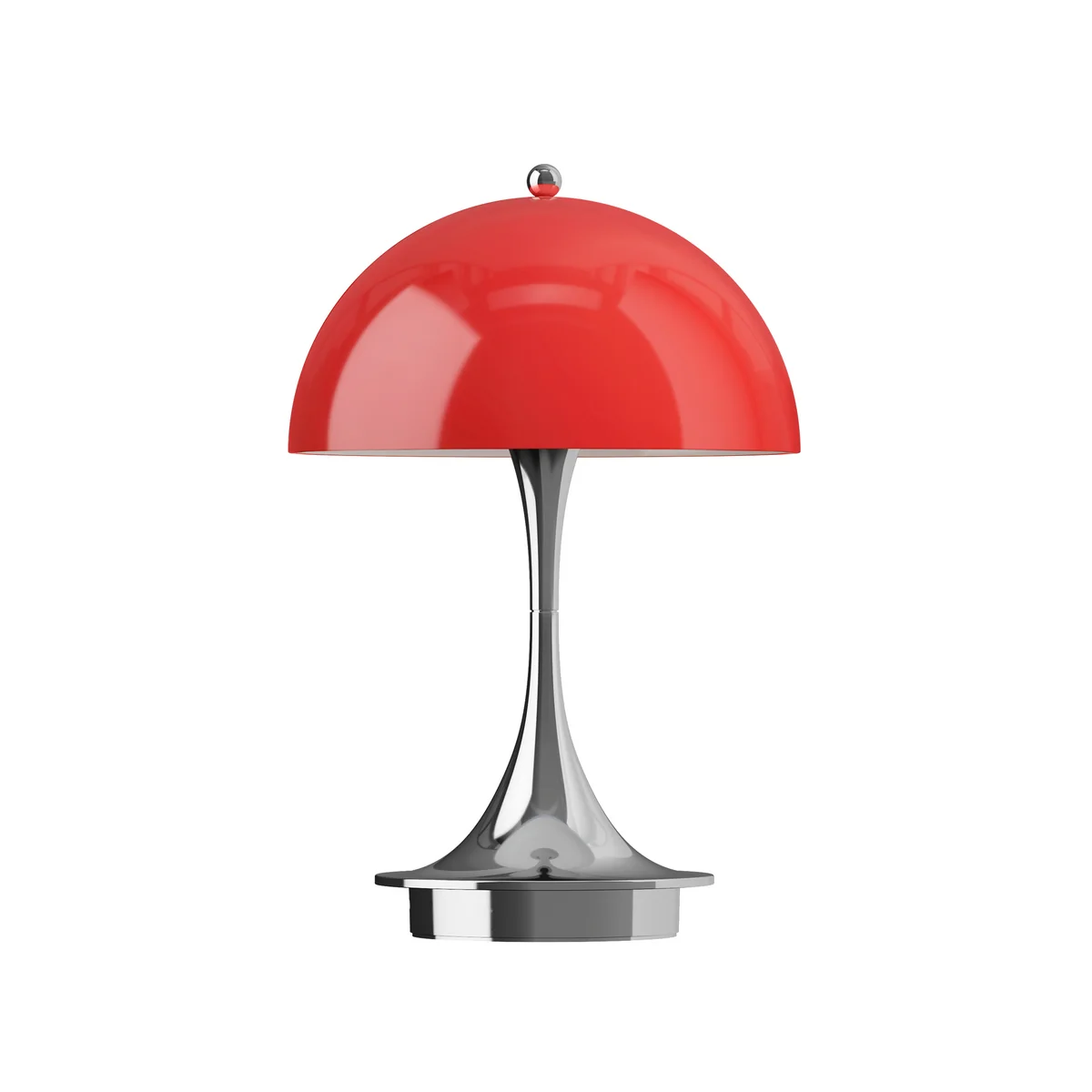 Louis Poulsen - Panthella 160 Portable V3 Lampe de table à LED rechargeable, chromée / opale originale rouge Louis Poulsen - Panthella 160 Portable V3 Lampe de table à LED rechargeable, chromée / opale originale rouge
