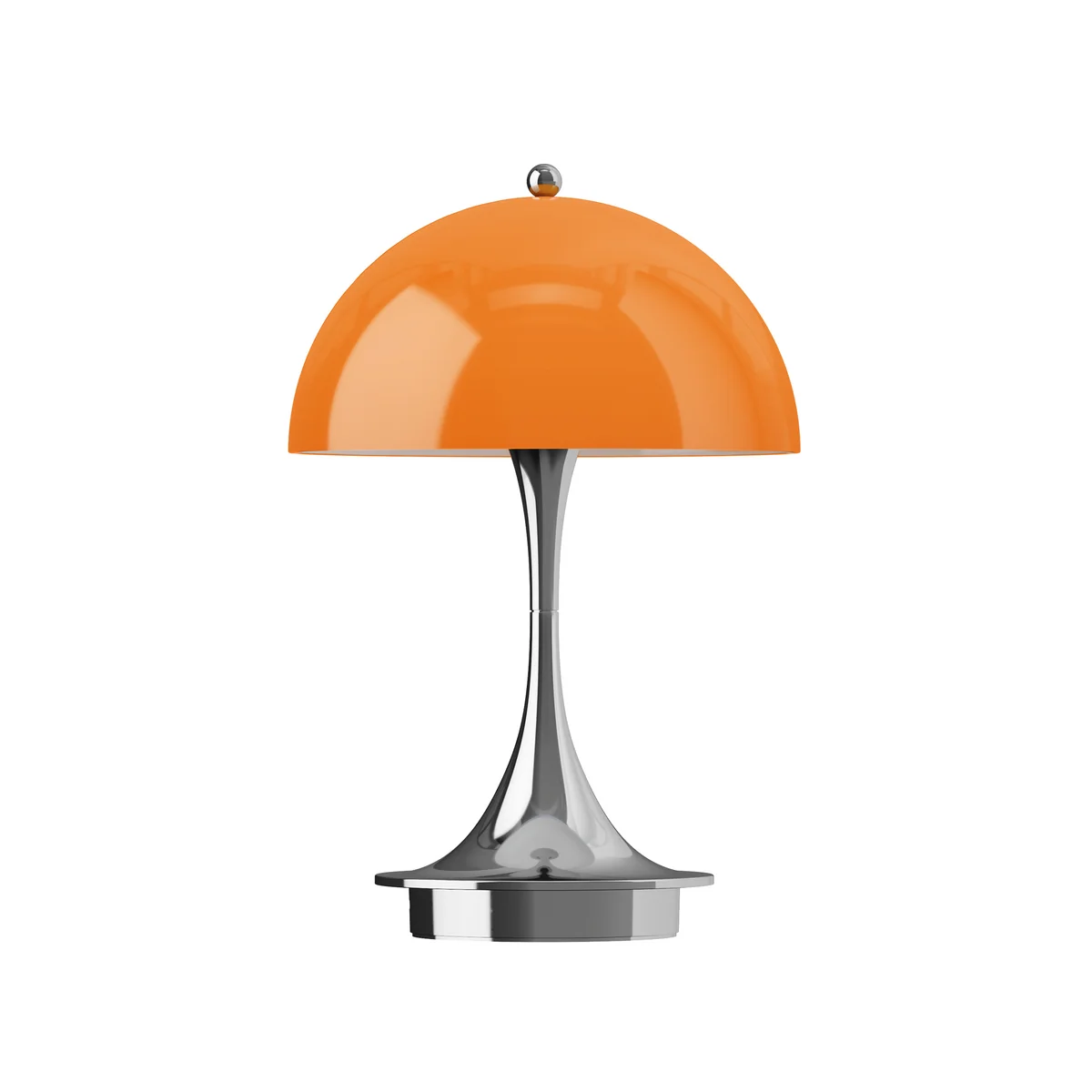 Louis Poulsen - Panthella 160 Portable V3 Lampe de table à LED rechargeable, chromée / originale opale orange Louis Poulsen - Panthella 160 Portable V3 Lampe de table à LED rechargeable, chromée / originale opale orange