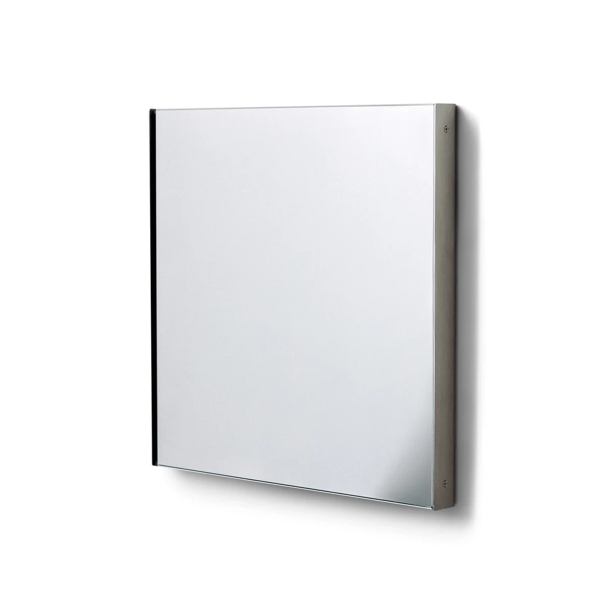 Form & Refine - Taper miroir, 40 x 40 cm, inox brossé