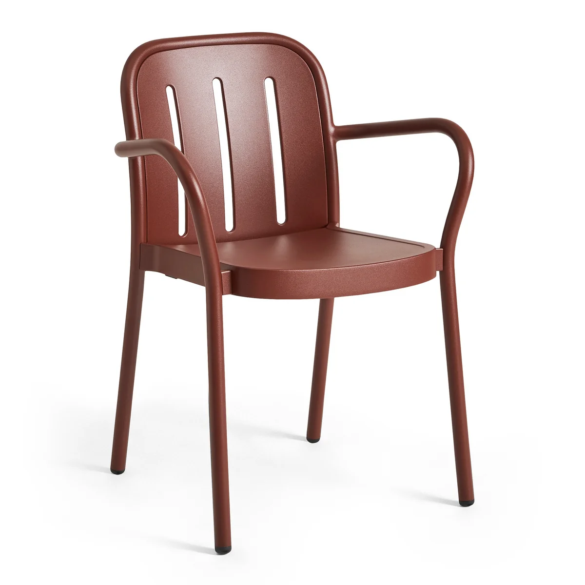 HAY Chaise de jardin avec accoudoirs en m&eacute;tal rouge Deville - 