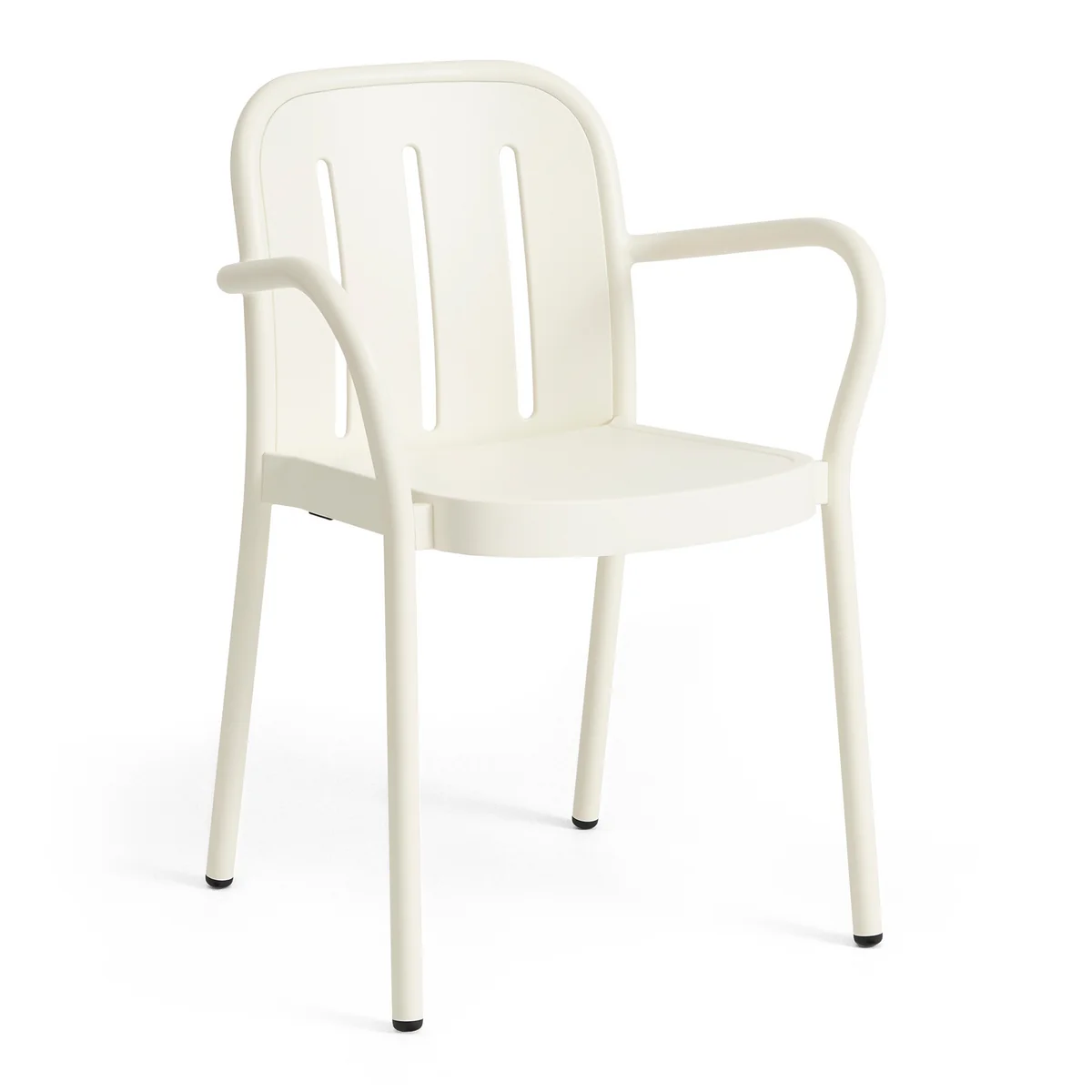 HAY Chaise de jardin avec accoudoirs en m&eacute;tal blanc cr&egrave;me Deville - 