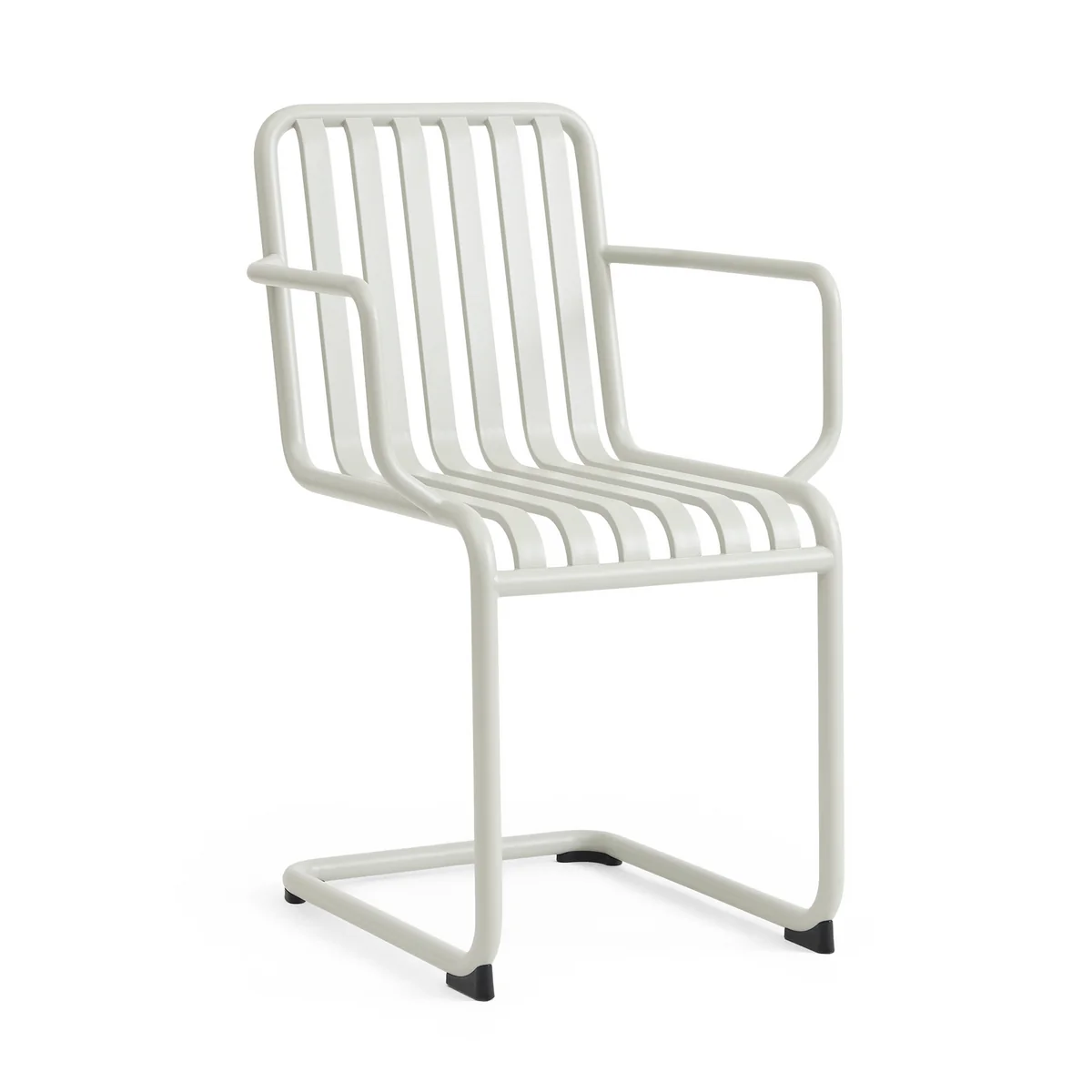 HAY Chaise de jardin avec accoudoirs en acier gris clair Palissade - 