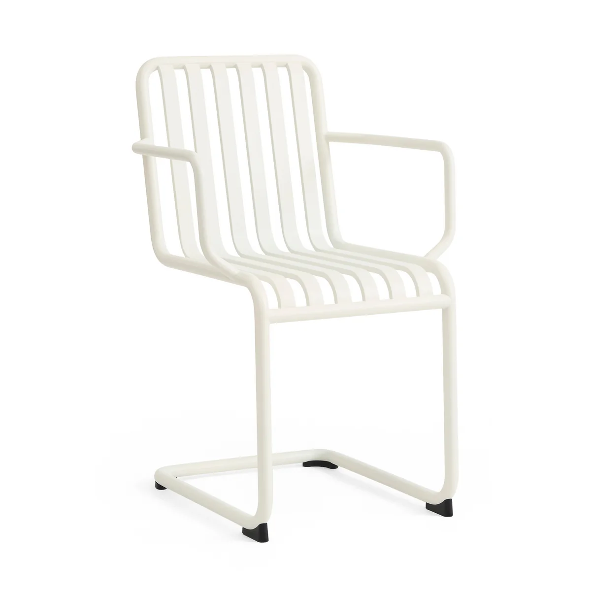 HAY Chaise de jardin avec accoudoirs en acier blanc cass&eacute; Palissade - 