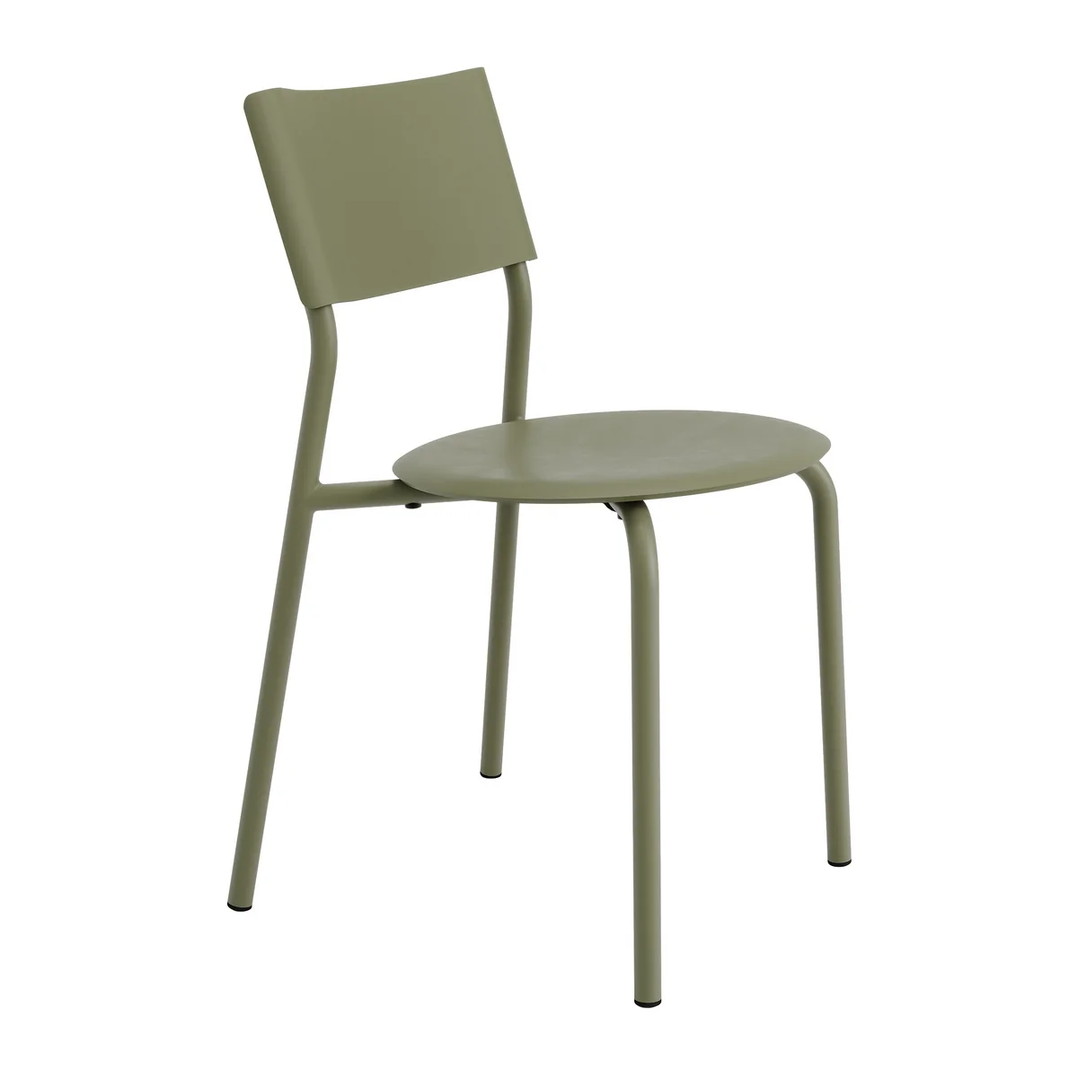 TipToe - Chaise SSDr, plastique recyclé / acier, vert kaki