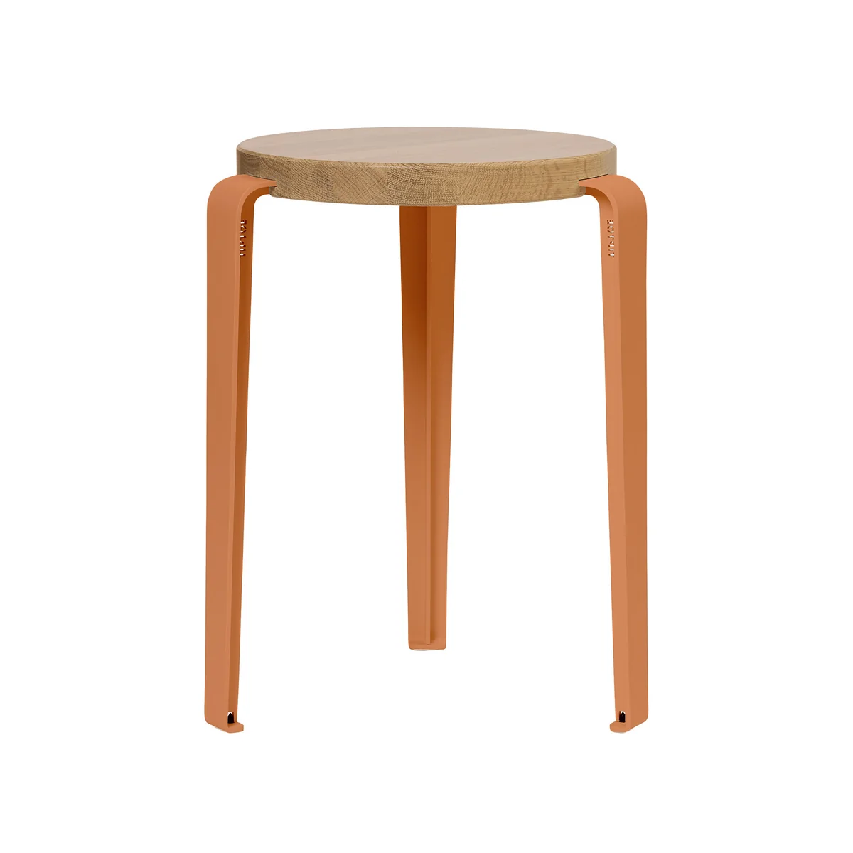 TipToe - LOU Tabouret, chêne naturel / tangerine red TipToe - LOU Tabouret, chêne naturel / tangerine red