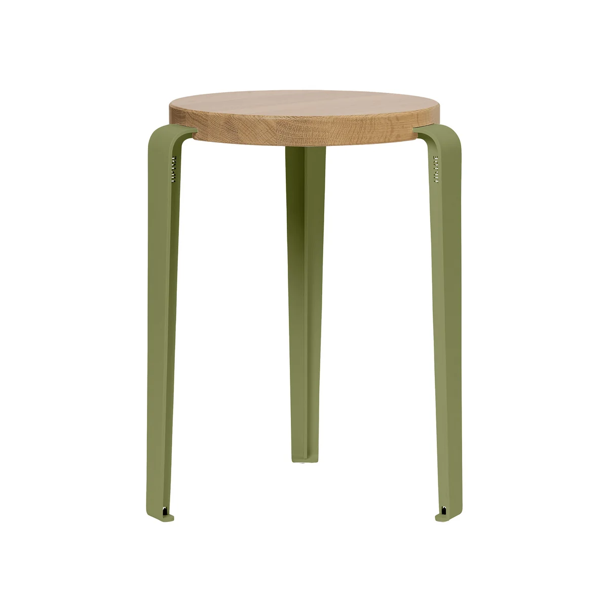 TipToe - LOU Tabouret, chêne naturel / vert kaki TipToe - LOU Tabouret, chêne naturel / vert kaki