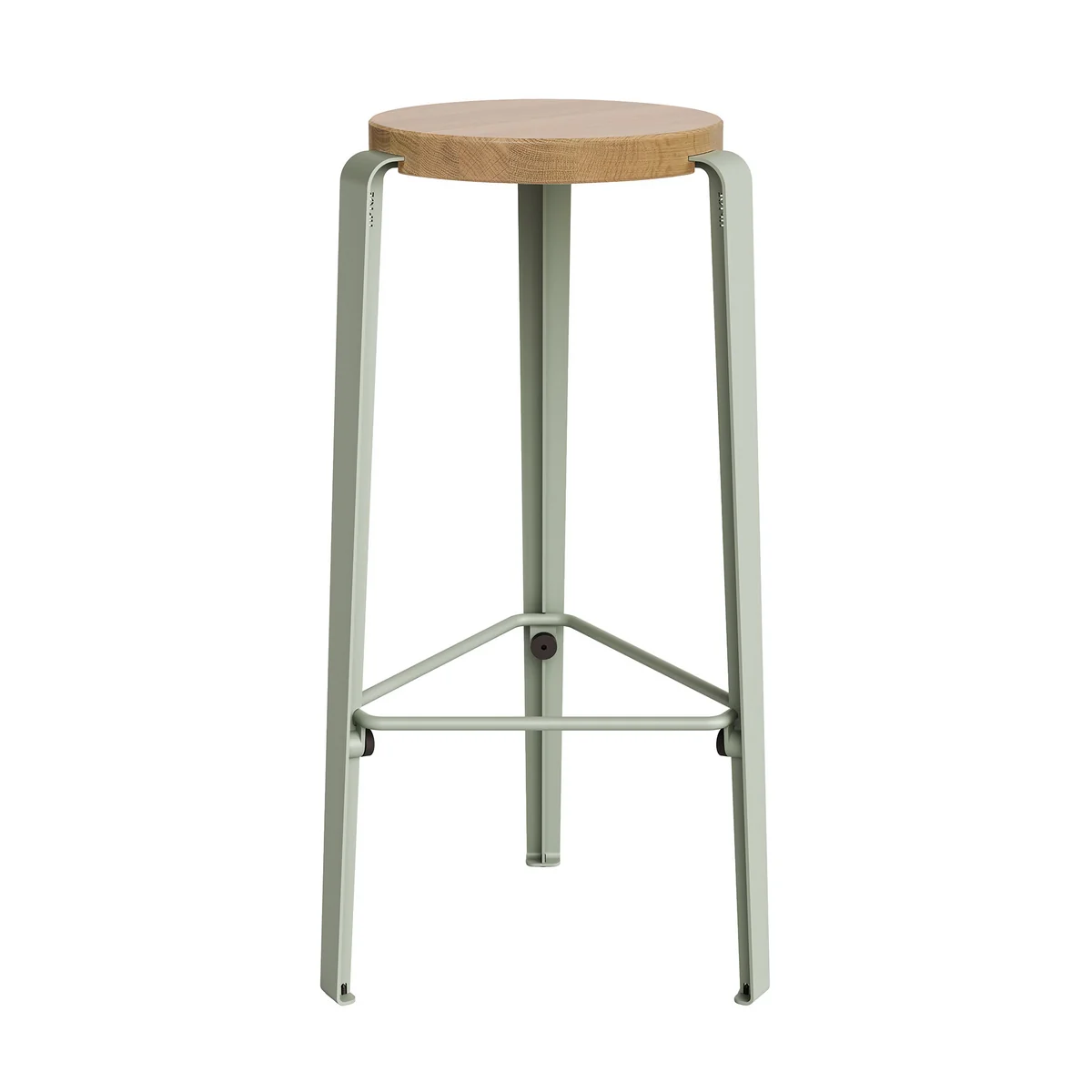 TipToe - BIG LOU Tabouret de bar, chêne / eucalyptus gris