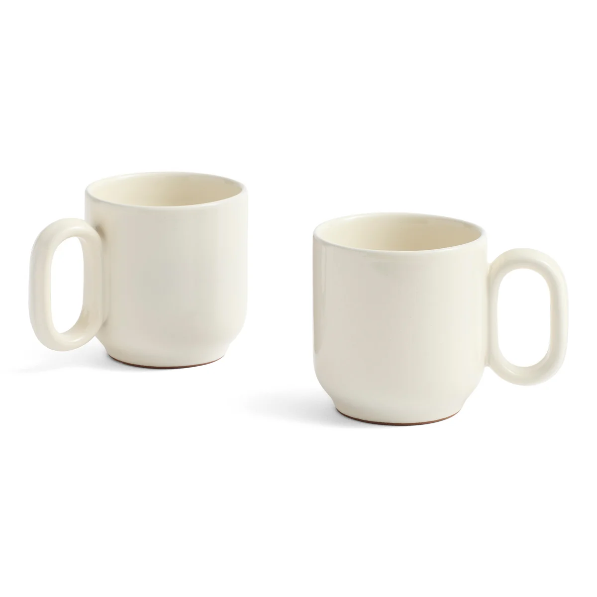 HAY - Barro Gobelet avec anse, blanc cassé (set de 2)