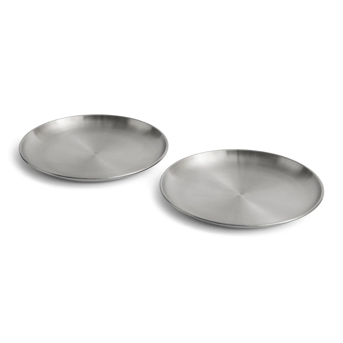 HAY - Outdoor Market Assiette L, acier inoxydable (lot de 2) HAY - Outdoor Market Assiette L, acier inoxydable (lot de 2)