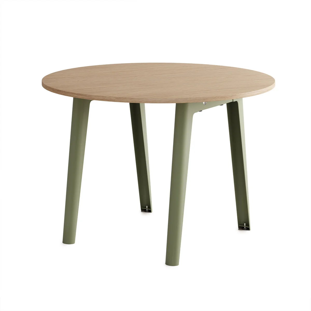 TipToe - NEW MODERN Table de salle à manger Ø 110 cm, chêne / vert kaki TipToe - NEW MODERN Table de salle à manger Ø 110 cm, chêne / vert kaki