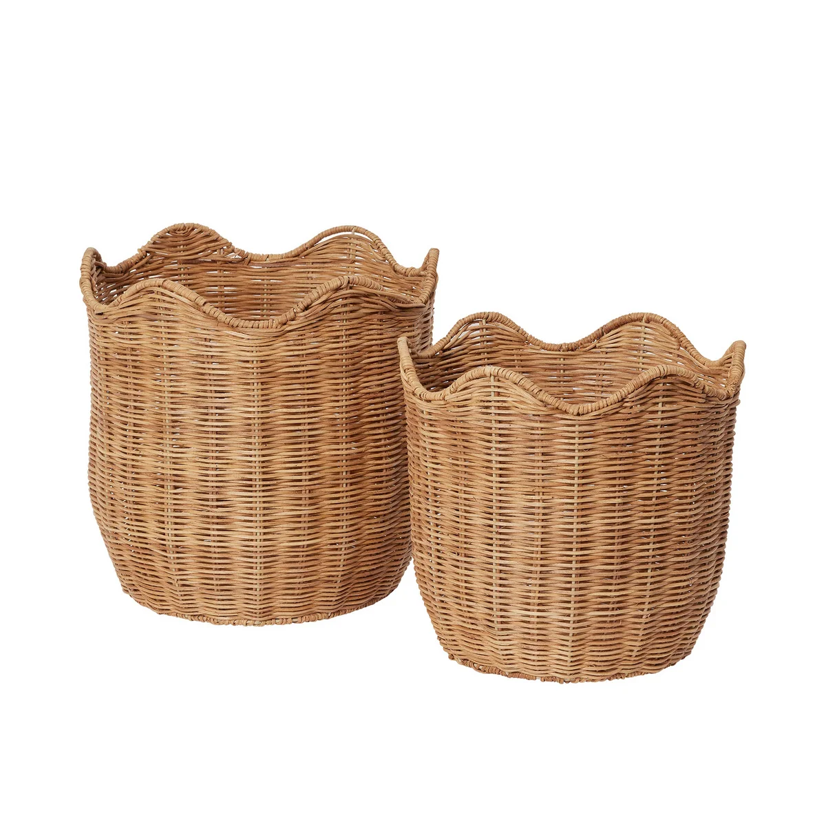 Broste Copenhagen - Lola Corbeille Ø 35 x H 35 cm, marron naturel (2 pièces)