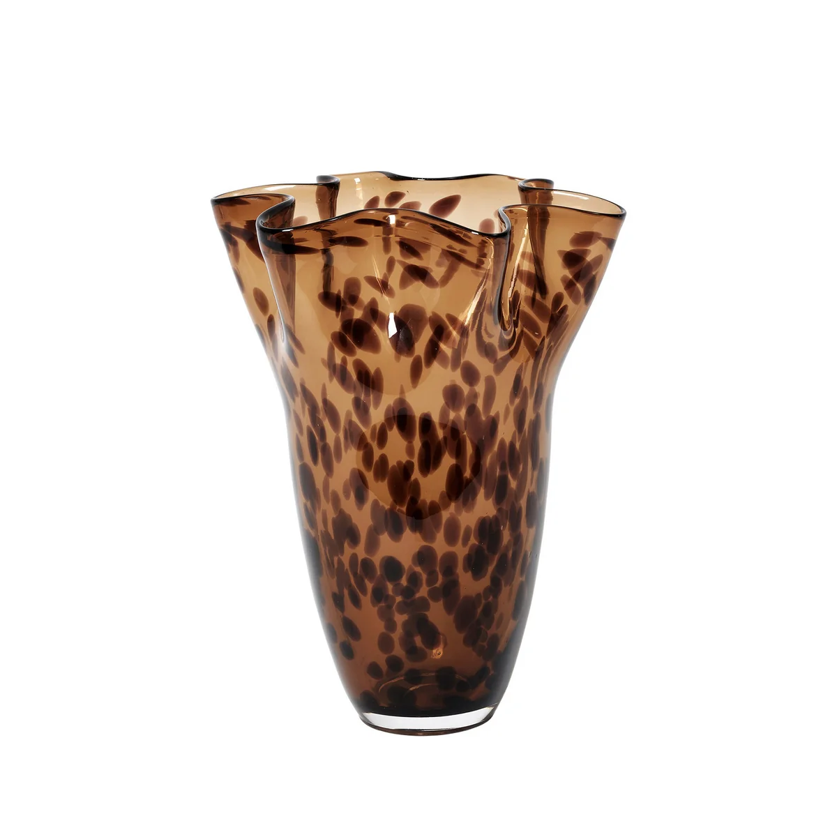 Broste Copenhagen - Liva Vase Ø 23 x H 31,5 cm, brun léopard Broste Copenhagen - Liva Vase Ø 23 x H 31,5 cm, brun léopard