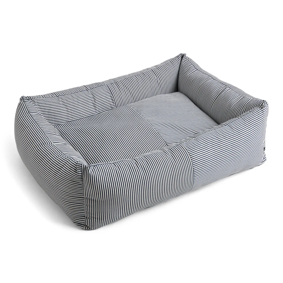 HAY - Lit pour chien, Zip, L, bleu / rayures blanches HAY - Lit pour chien, Zip, L, bleu / rayures blanches