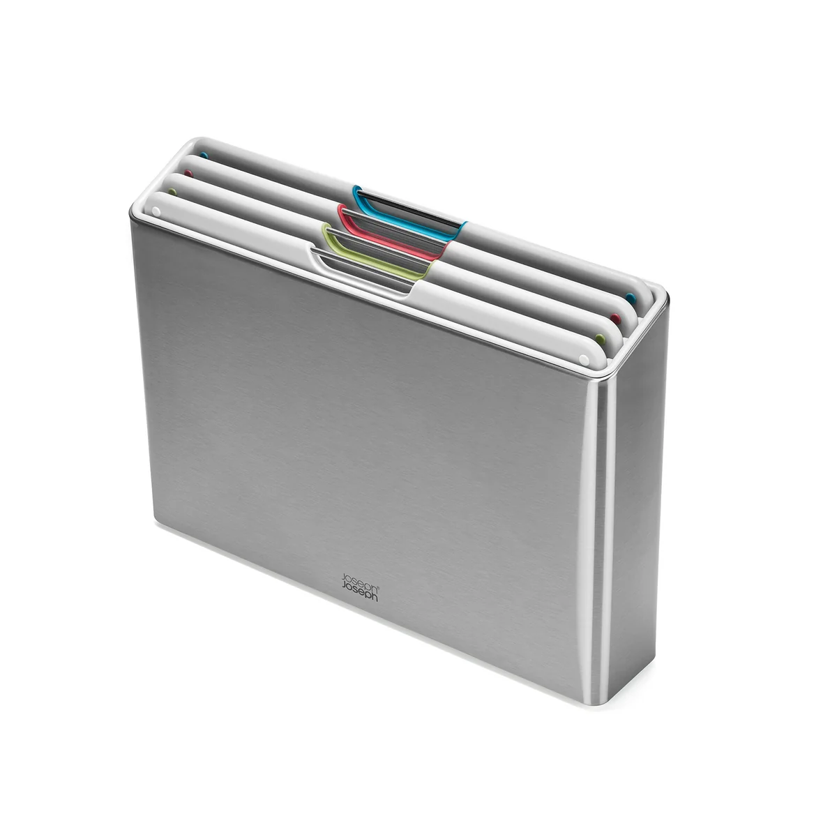 Joseph Joseph - Folio Steel Planches à découper, acier inoxydable / light stone (4 pièces)