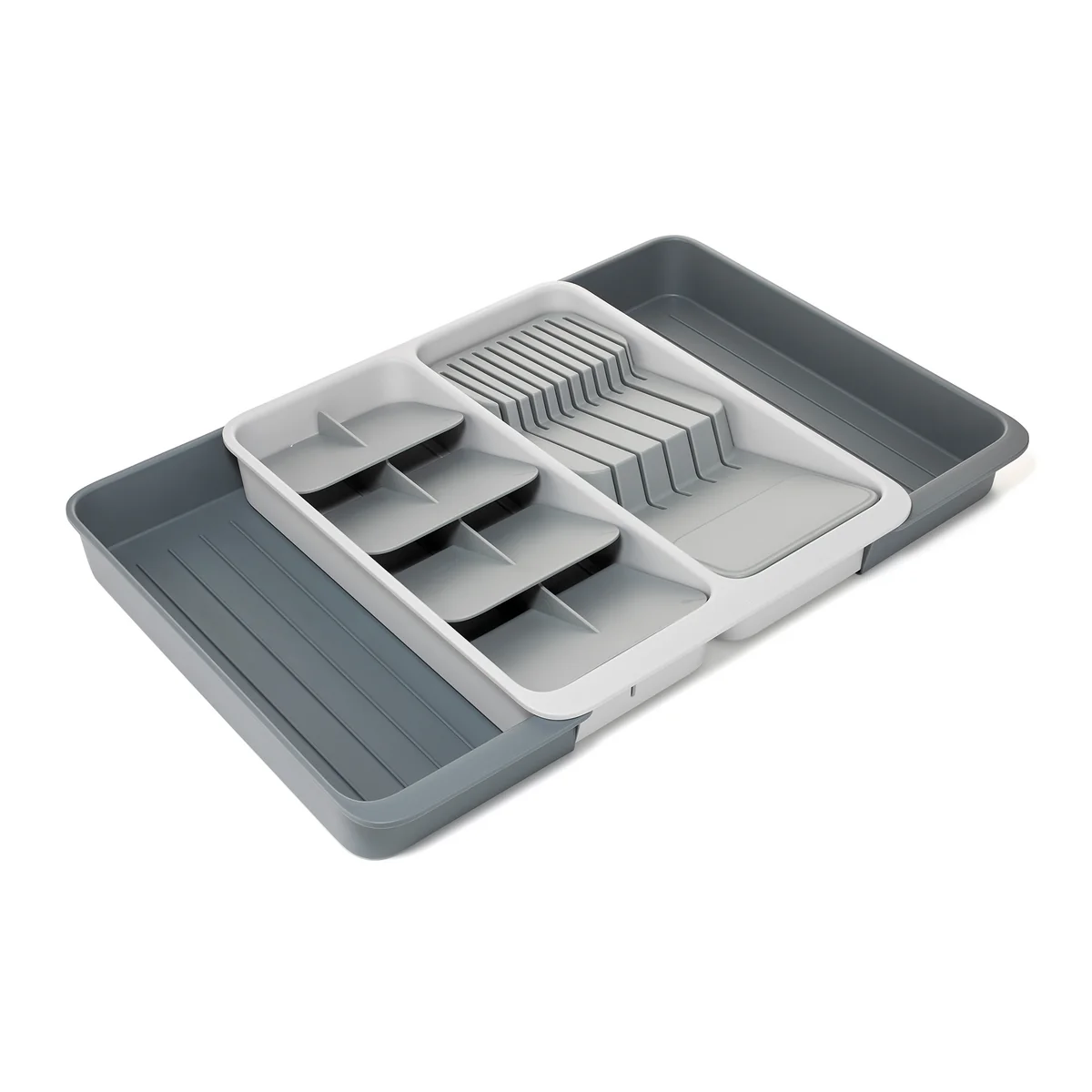 Joseph Joseph - DrawerStore Range-couverts extensible, y compris organiseur à couteaux, light stone