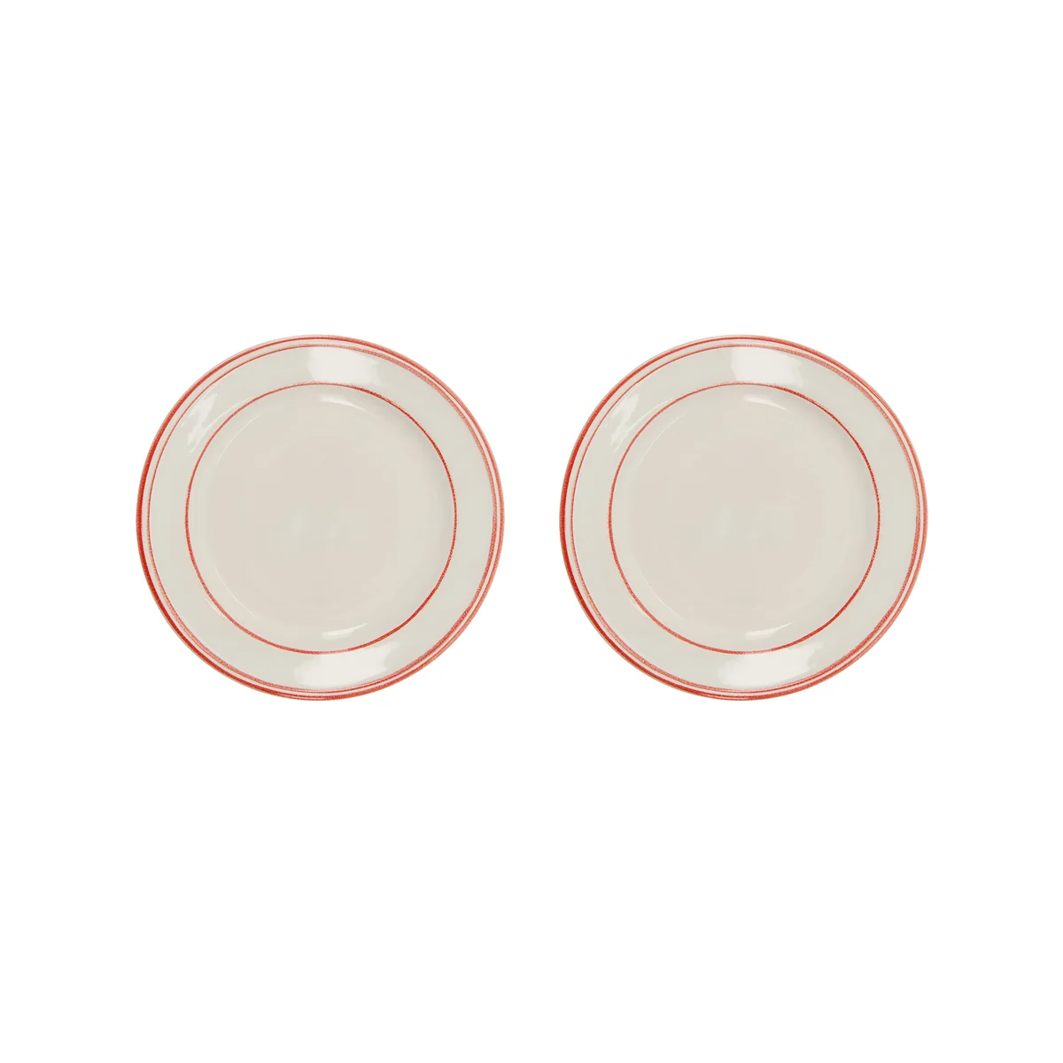 Nicolas Vahé - Bistro Assiette Ø 21 cm, rouge / blanc (set de 2)