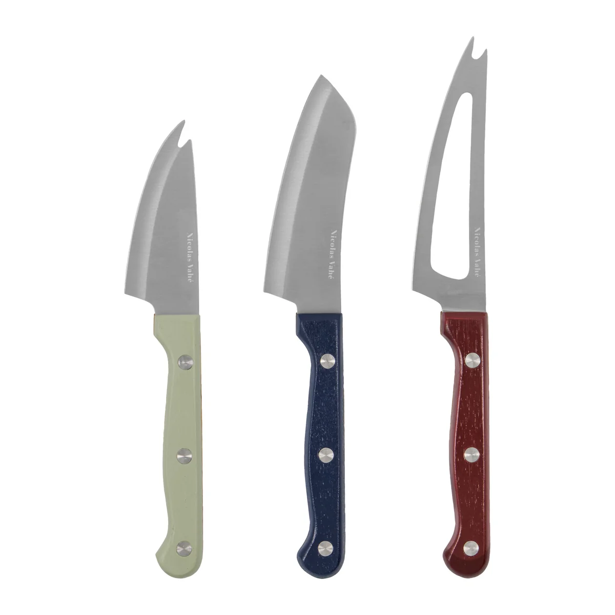 Nicolas Vahé - Couteau à fromage, blanc / bleu / rouge (set de 3)
