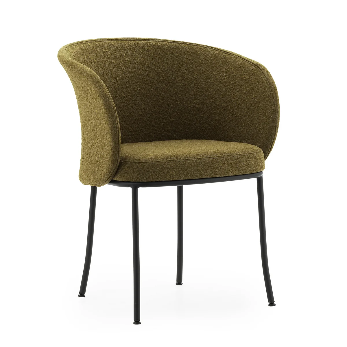 Normann Copenhagen - Knit Chaise avec accoudoirs, noir / olive